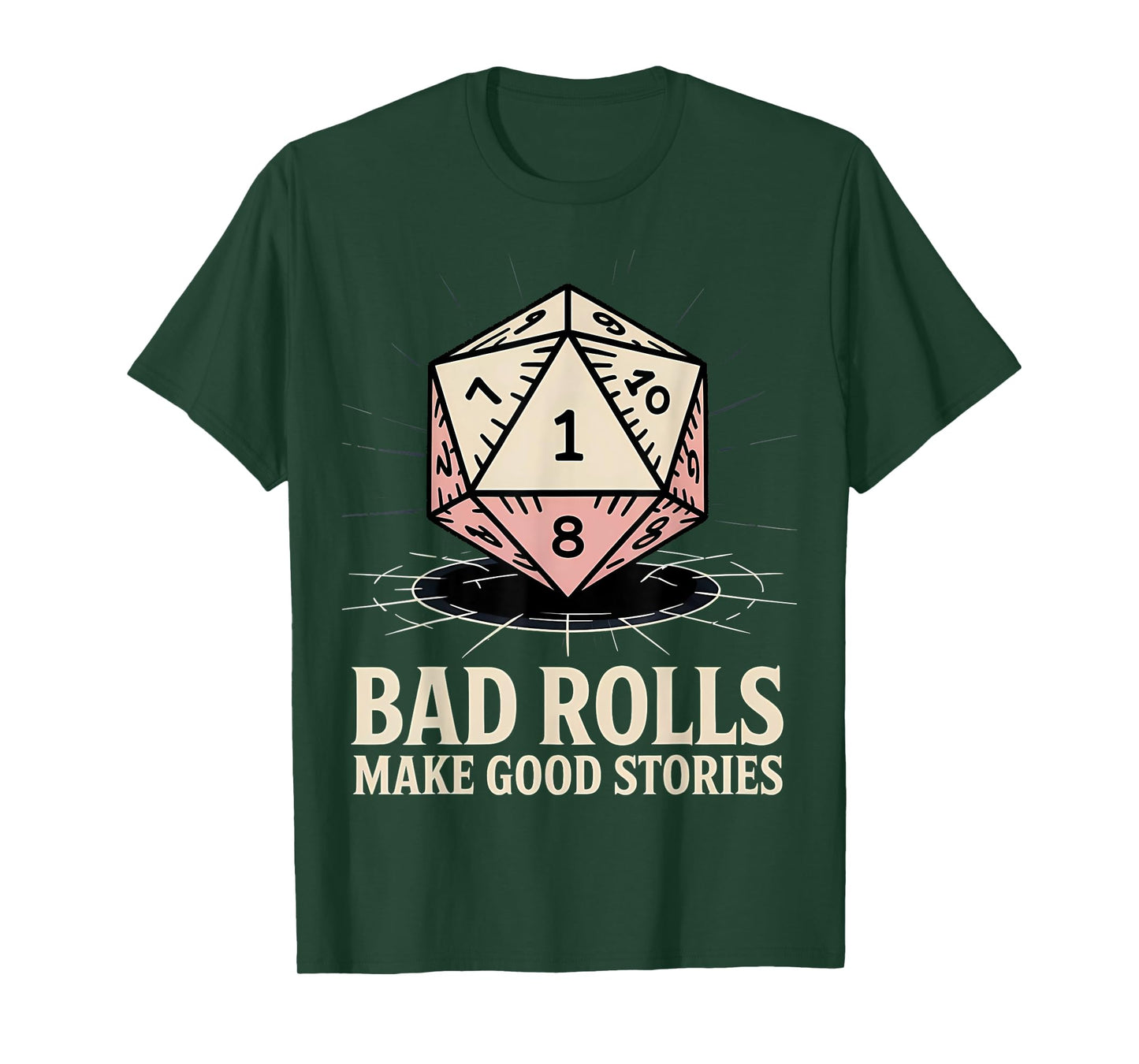 Bad Rolls Make Good Stories RPG Gamer Family Matching Game T-Shirt
