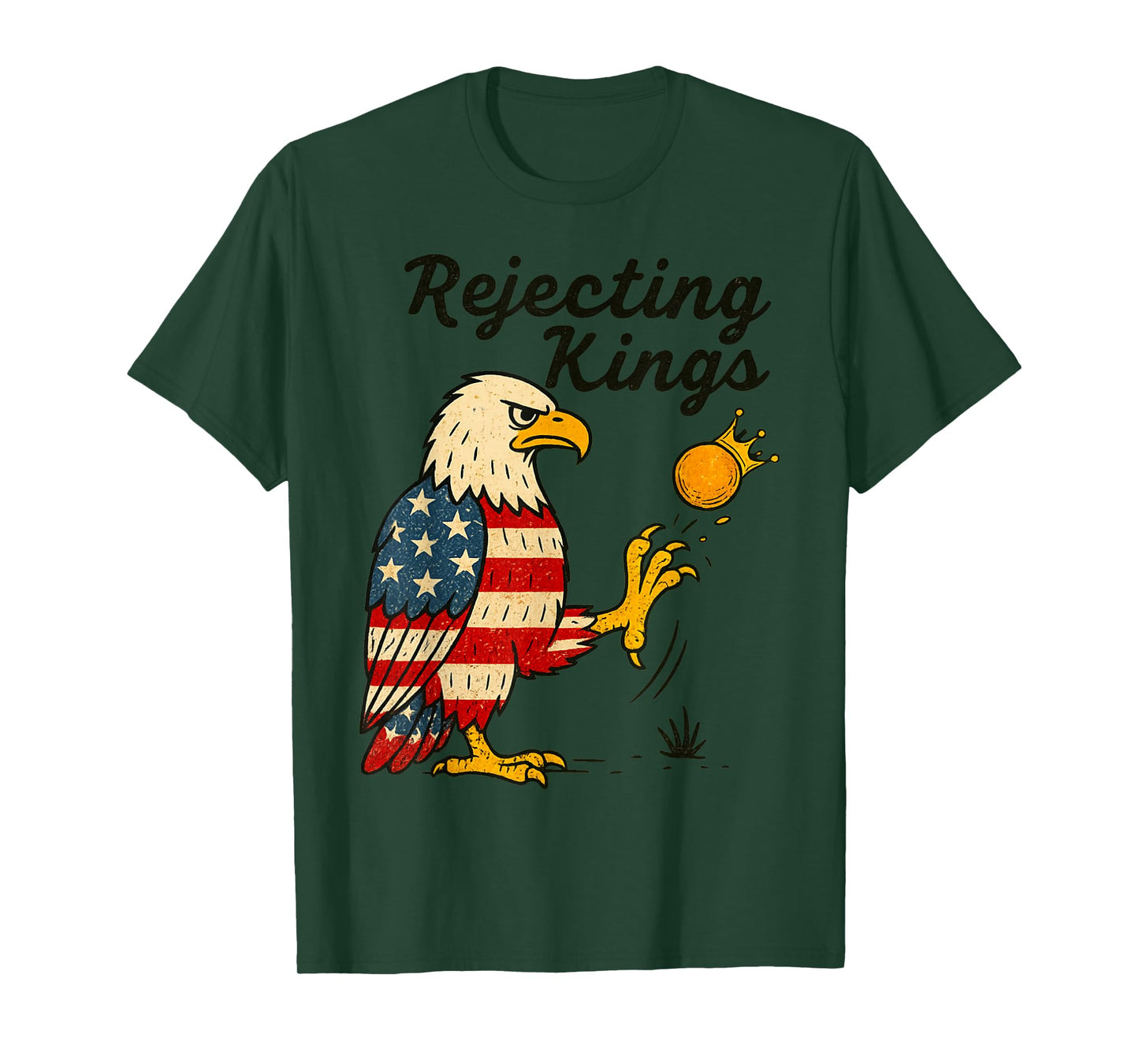 No Kings In America Graphic Tee - Retro Political Men Women T-Shirt