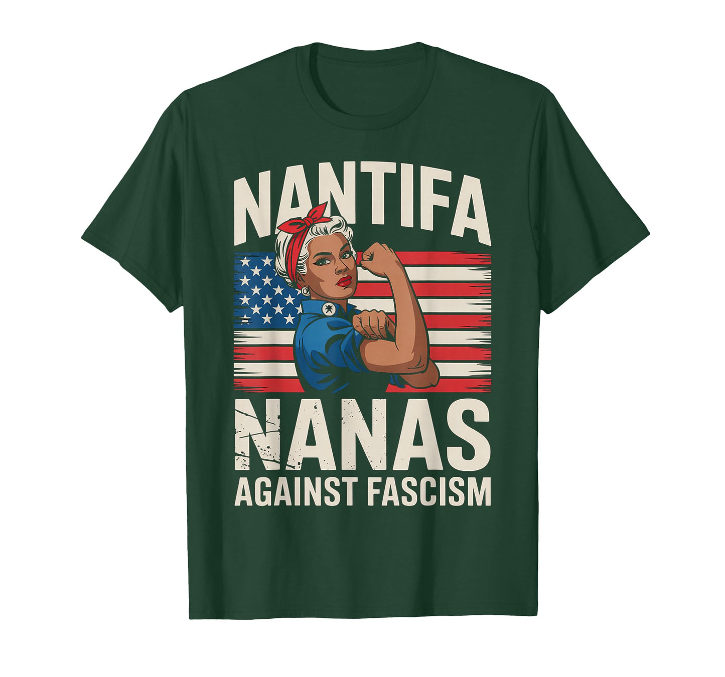 Nantifa Black Nana Against Fascism Resist No Kings Grandma T-Shirt