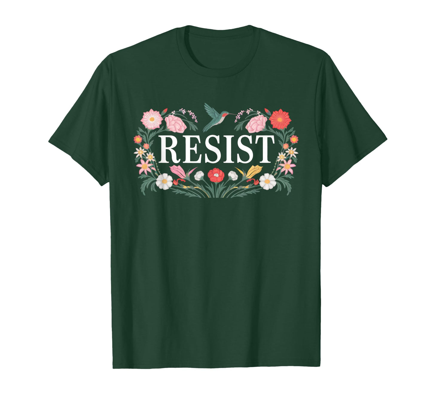 Resist Empowering Resistance Floral Art T-Shirt