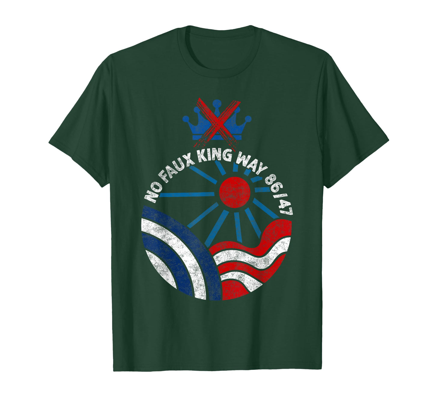No Faux King Way 86 47 No Kings Day Protest June 14 T-Shirt