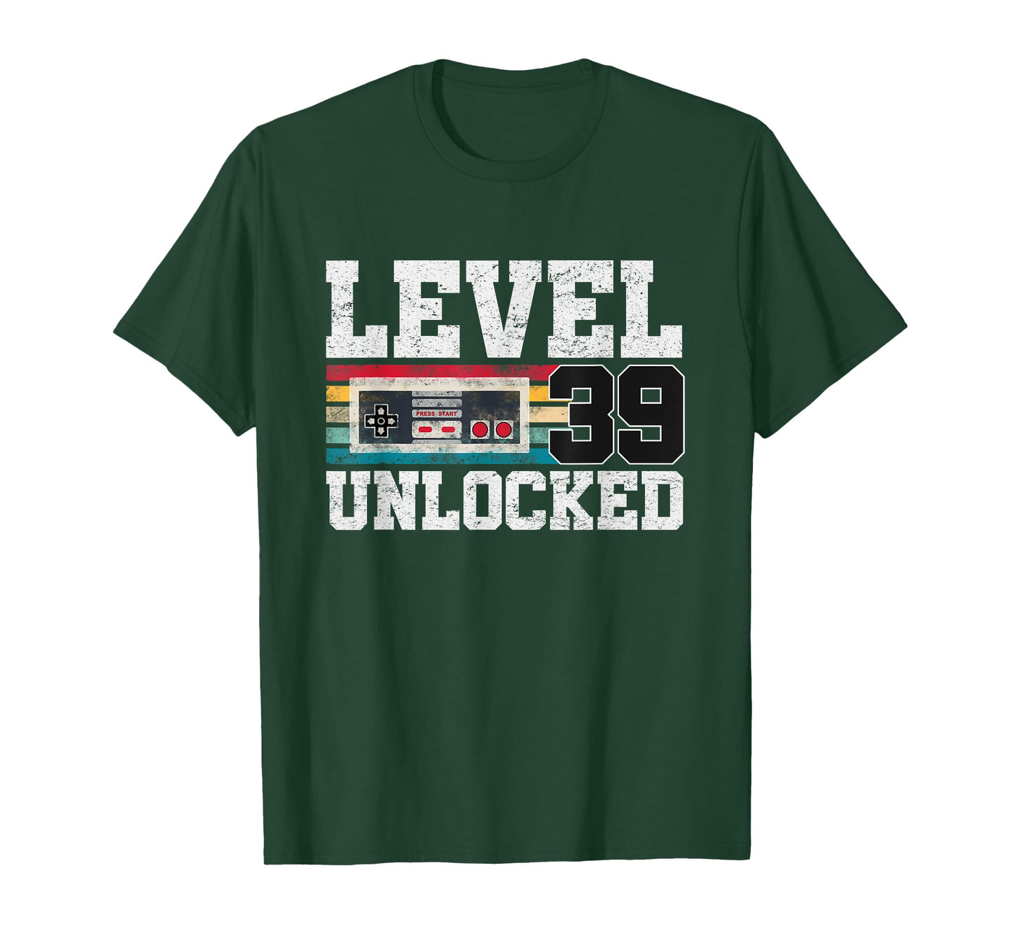 Level 39 Unlocked 39 Year Old Gift Video Gamer 39th Birthday T-Shirt