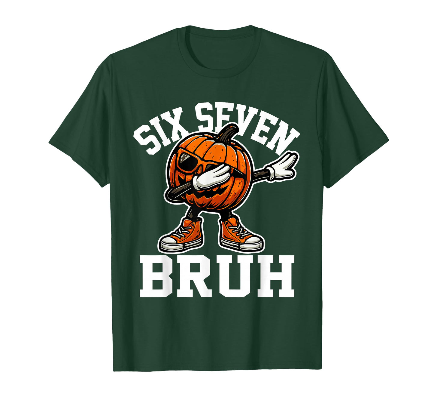 67 Halloween Funny Six Seven Meme Brainrot Pumpkin Kids Bruh T-Shirt