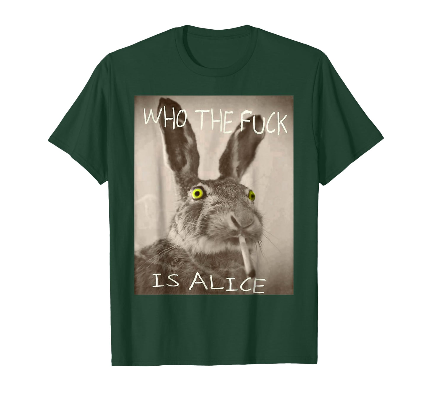 Who The F Is Alice Meme Bunny Shirt T-Shirt