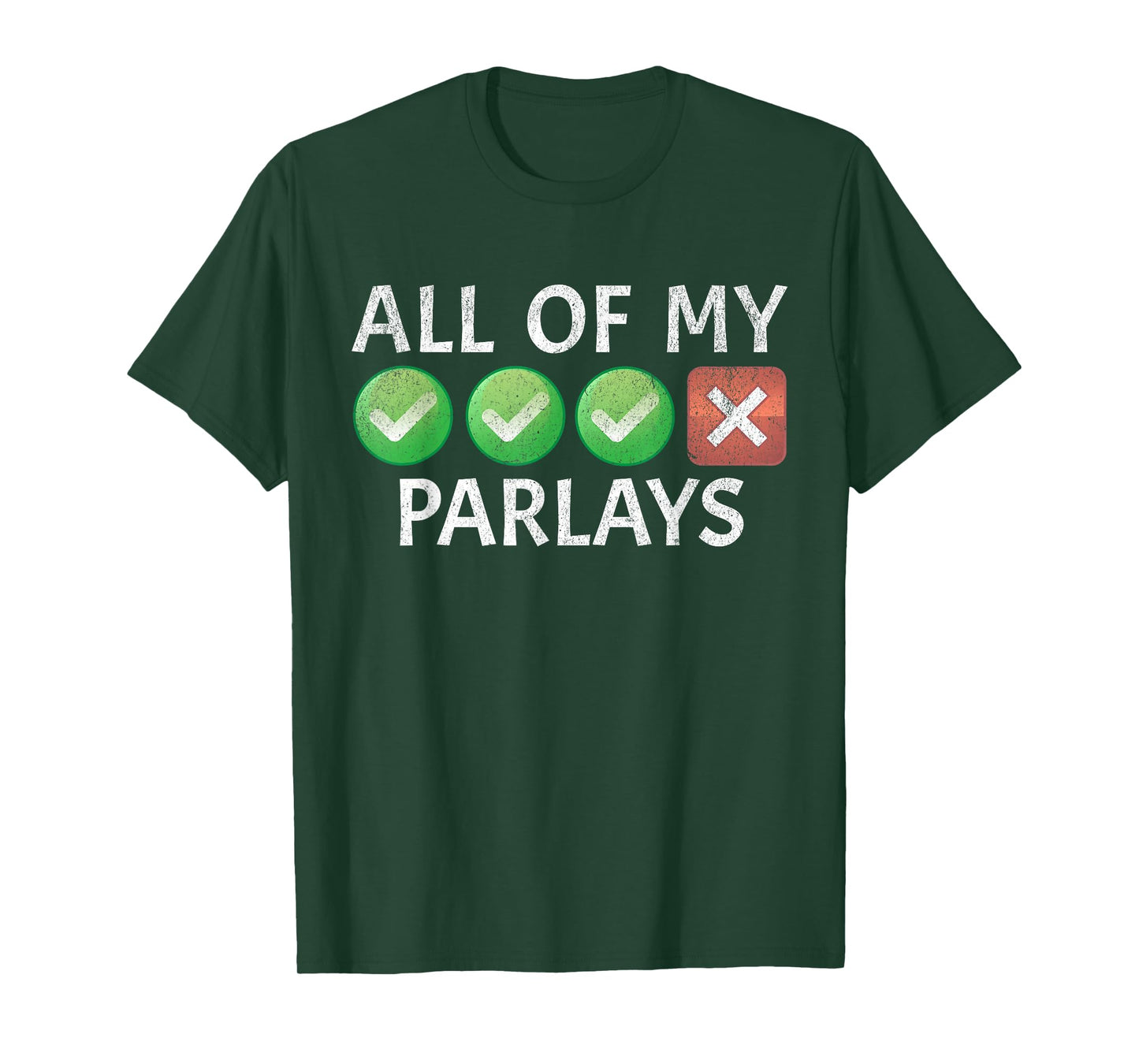 Funny Gambling Sports Betting Parlay Can't Win Joke T-Shirt