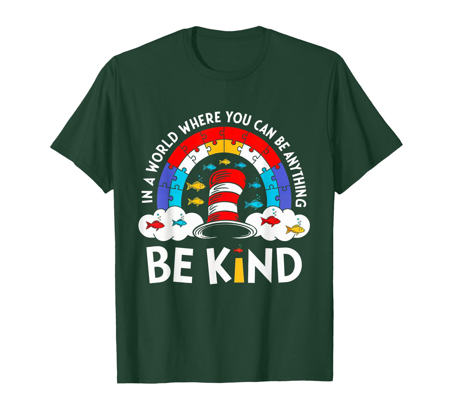 Autism Awareness For Teacher Why Fit In Doctor Cat Hat Cool T-Shirt