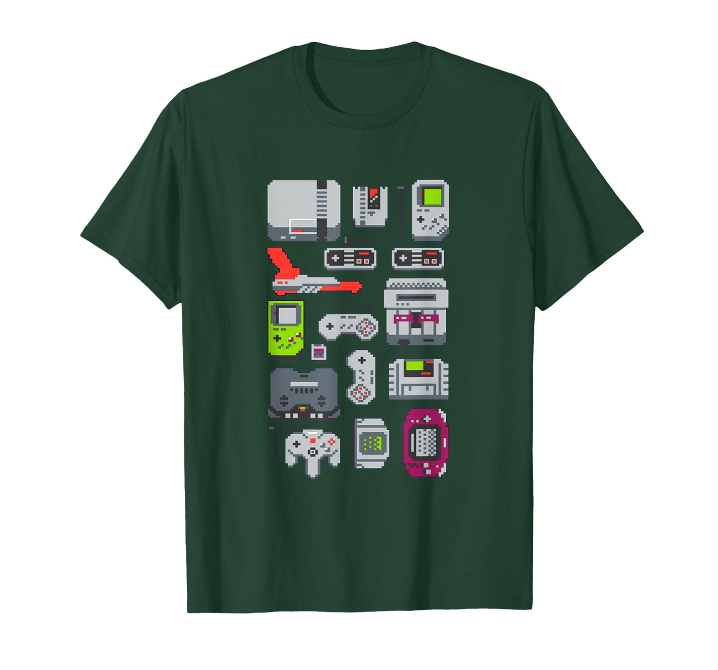 8 Bit Vintage Gaming Consoles T-Shirt