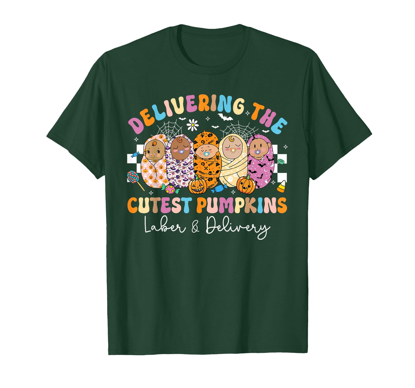 Halloween Delivering Cutest Pumpkins Labor & Delivery Nurse T-Shirt