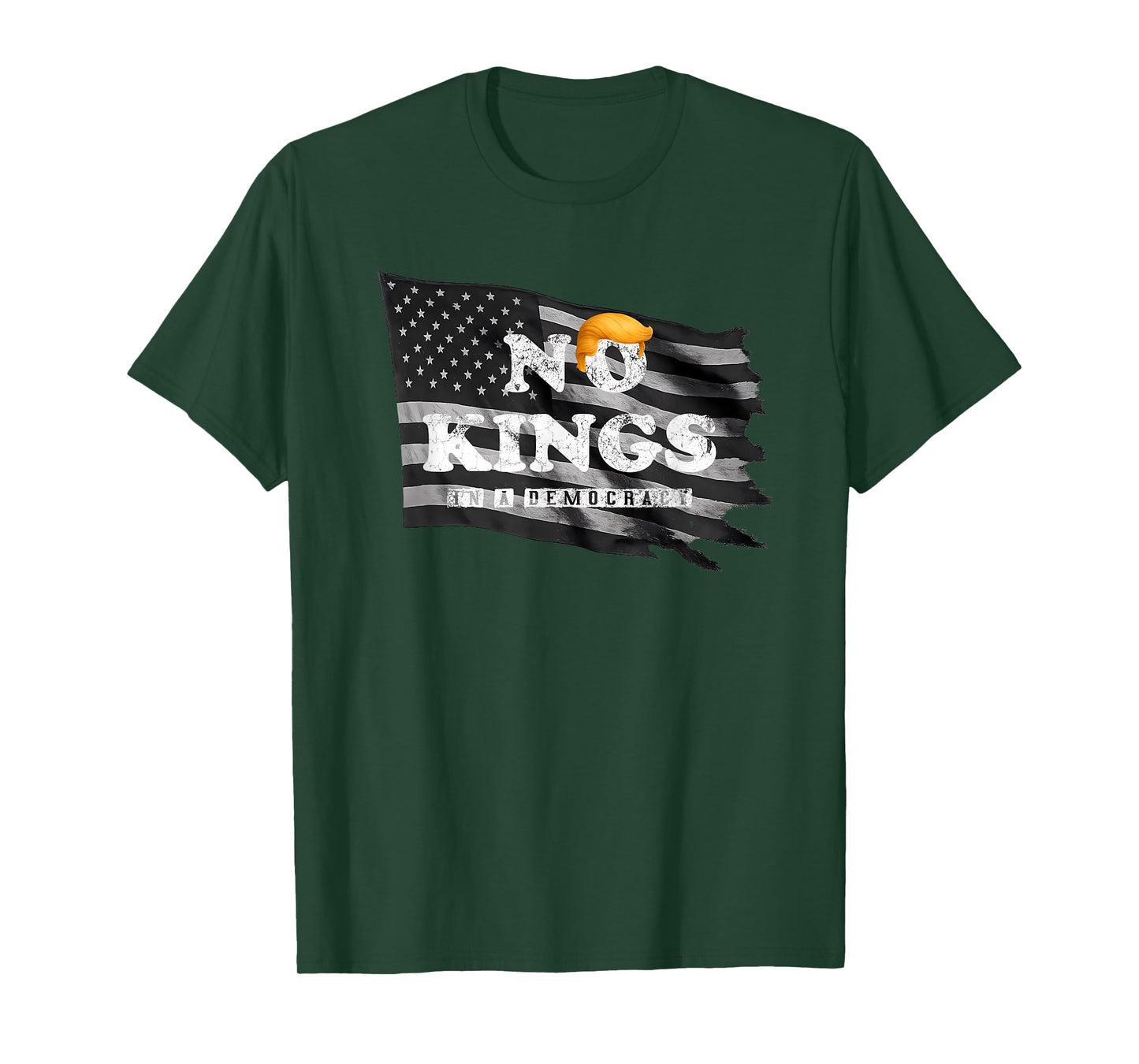 No Kings – Vintage USA Flag T-Shirt