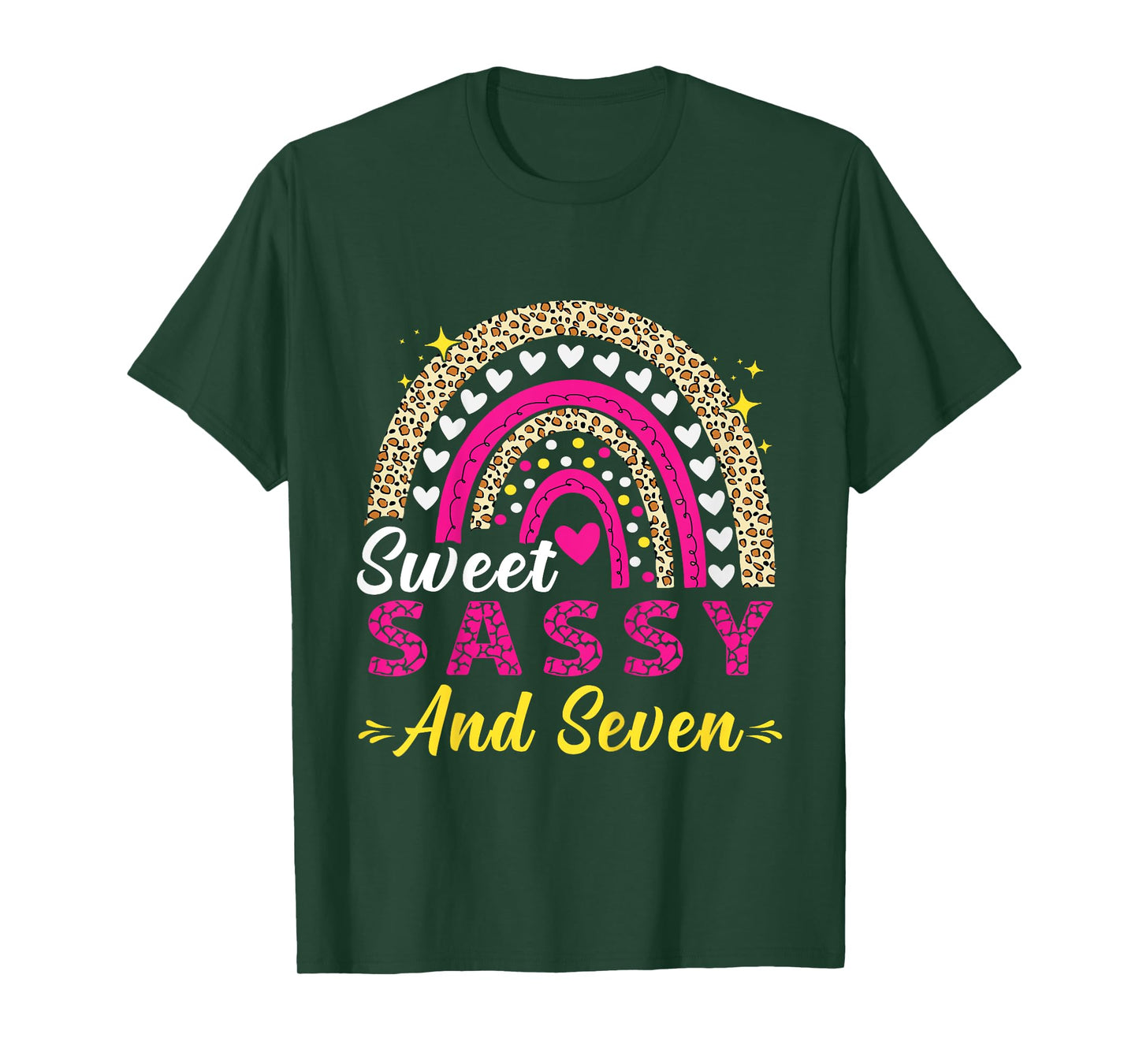 Happy 7th Birthday Sweet Sassy and Seven Girls 7 Years Old T-Shirt