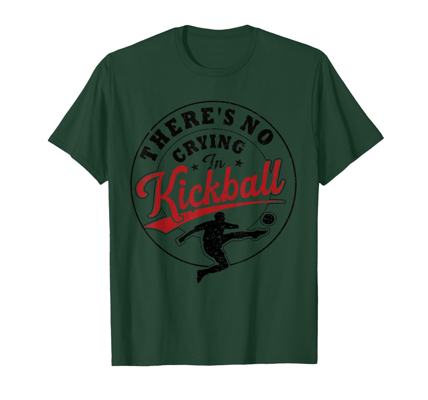 There's No Crying In Kickball Funny White Kickball Player T-Shirt