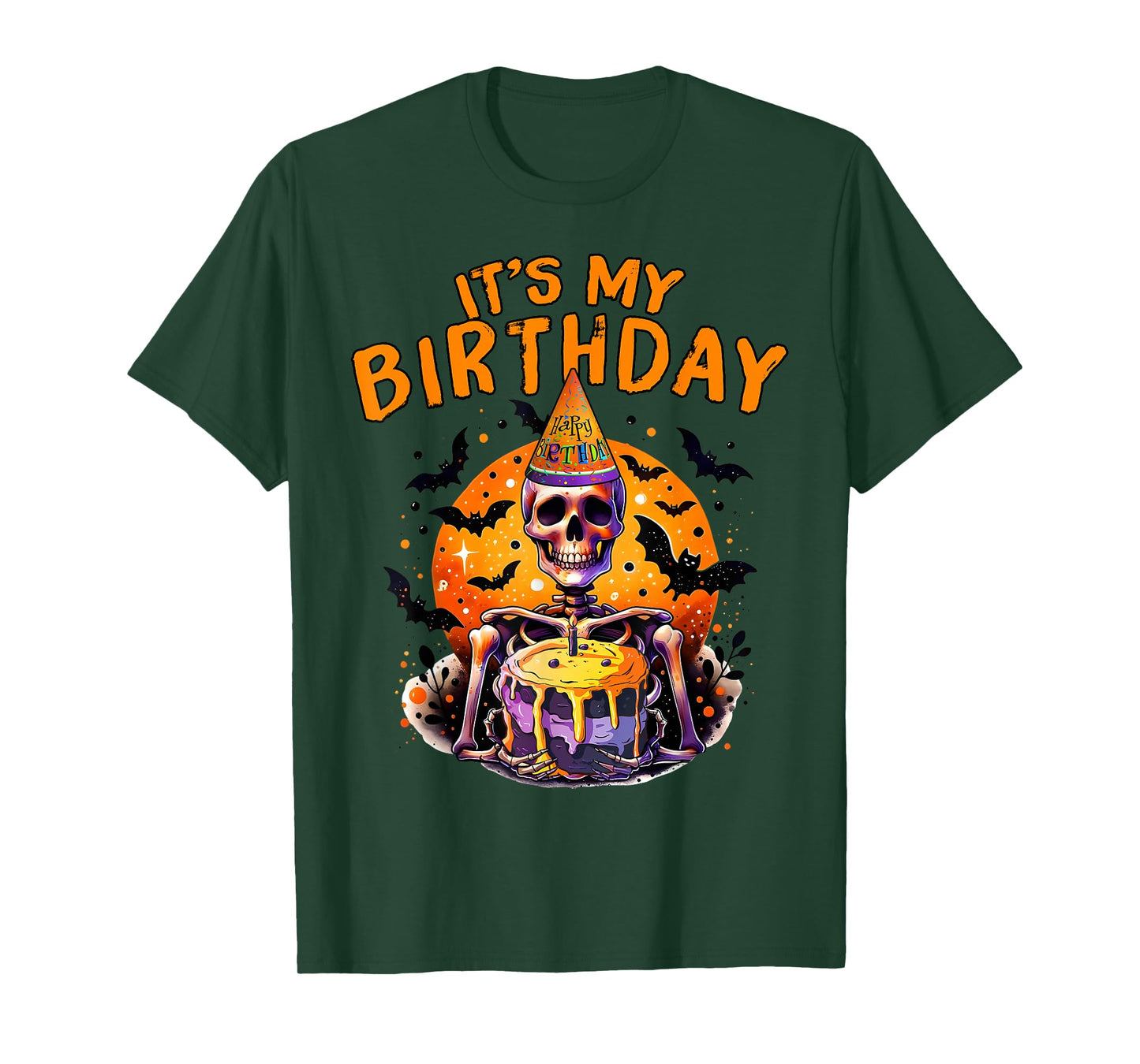 It's My Birthday Skeleton Happy Halloween Birthday Party T-Shirt
