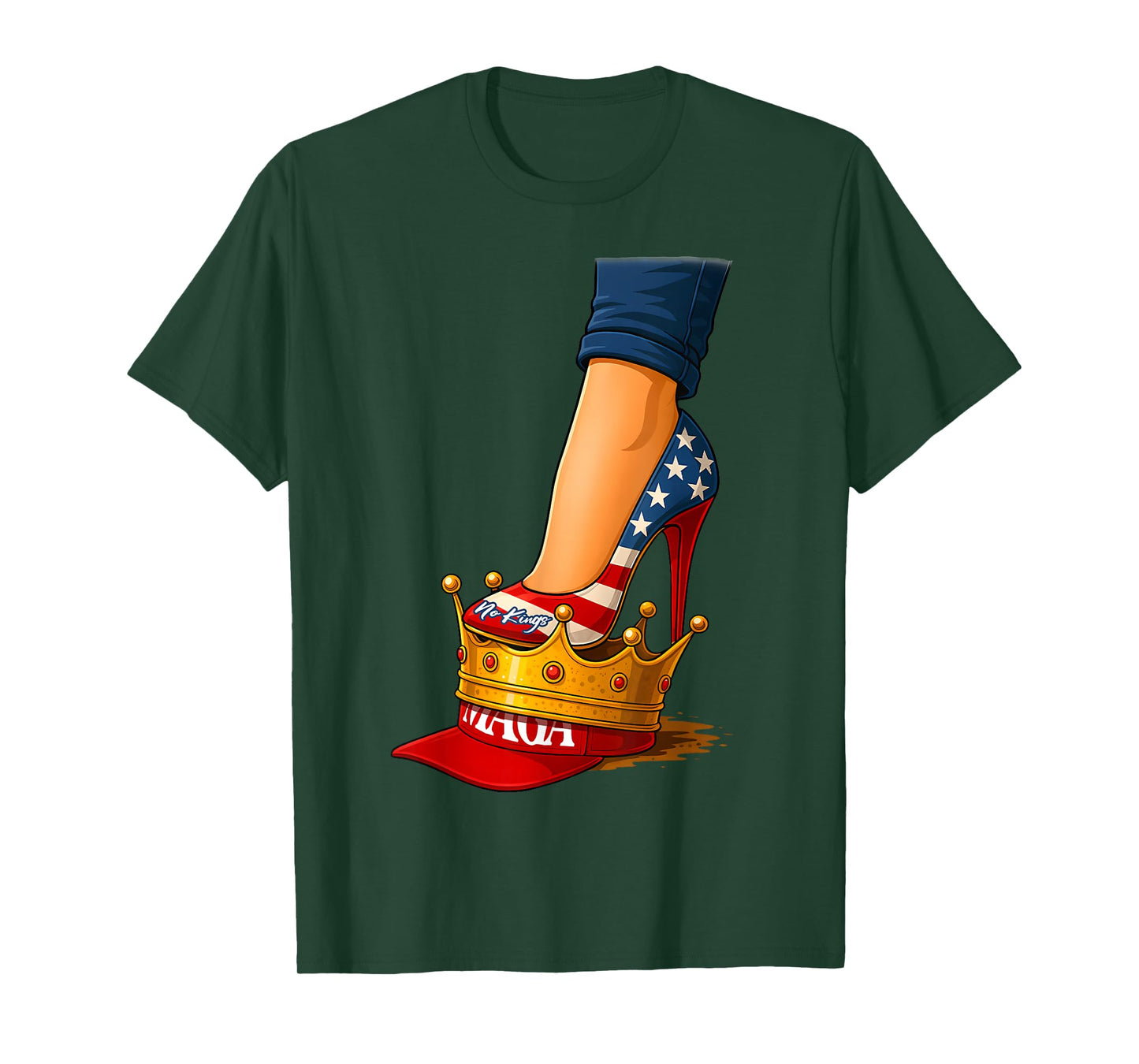 No Kings High Heels On Crown T-Shirt