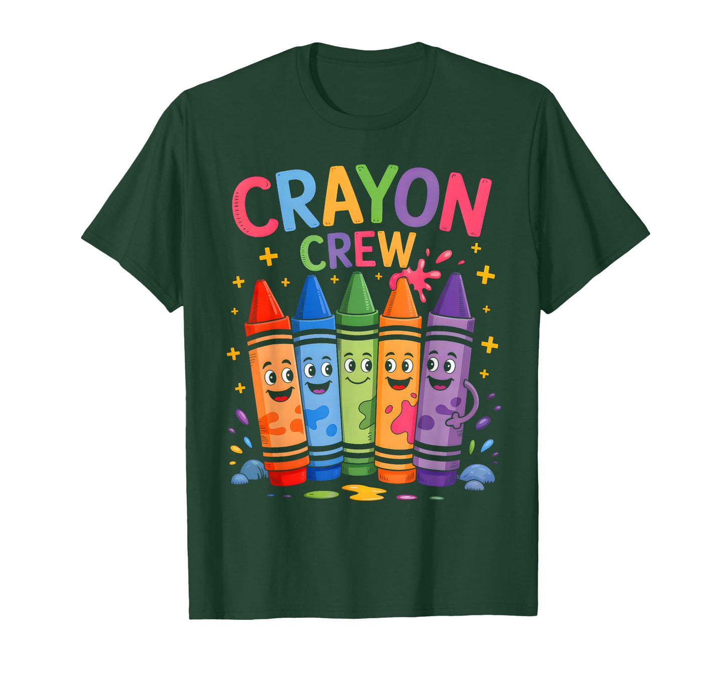 Coloring Art Drawing Color Funny Crayon Crew Halloween T-Shirt