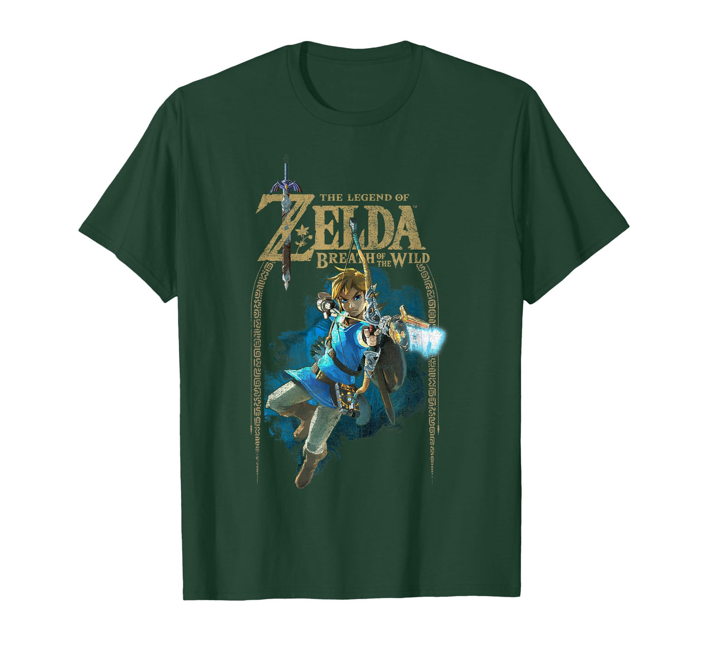 Zelda Breath Of The Wild Link Arch Shot Logo Graphic T-Shirt T-Shirt