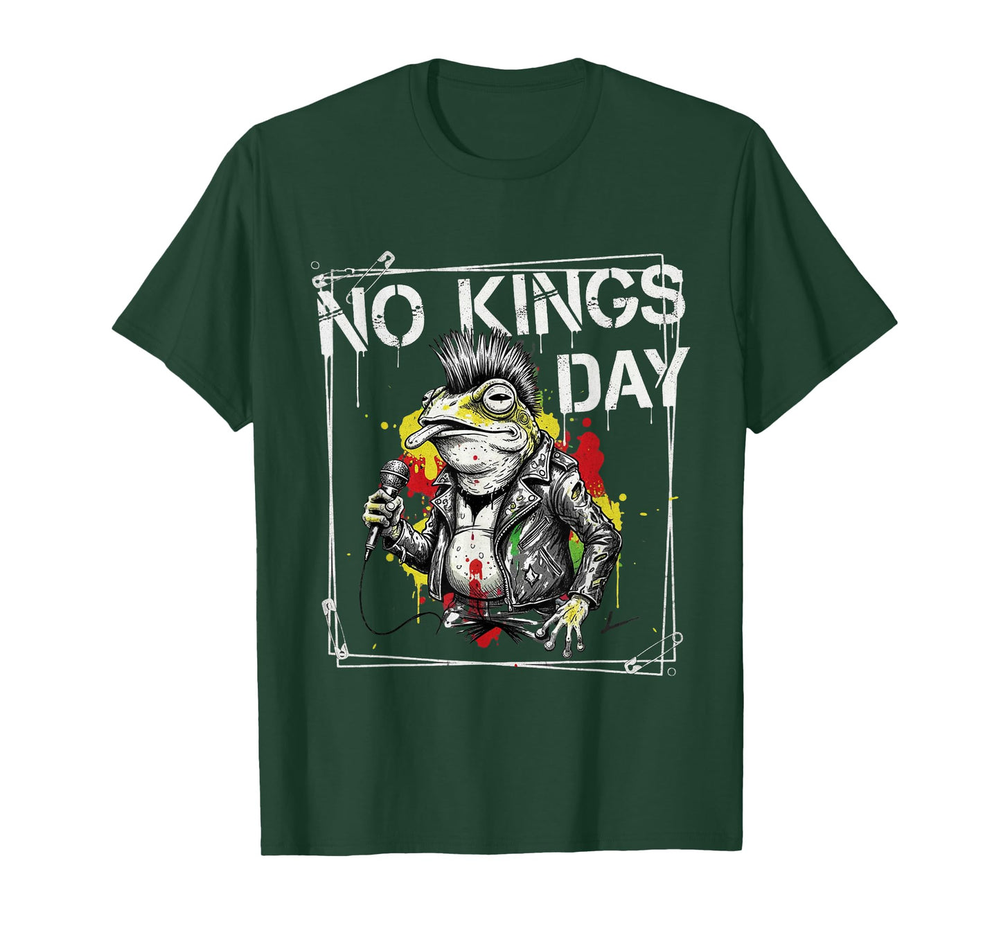 No Kings Day Portland Shirt Frog Protest Rock and Roll T-Shirt