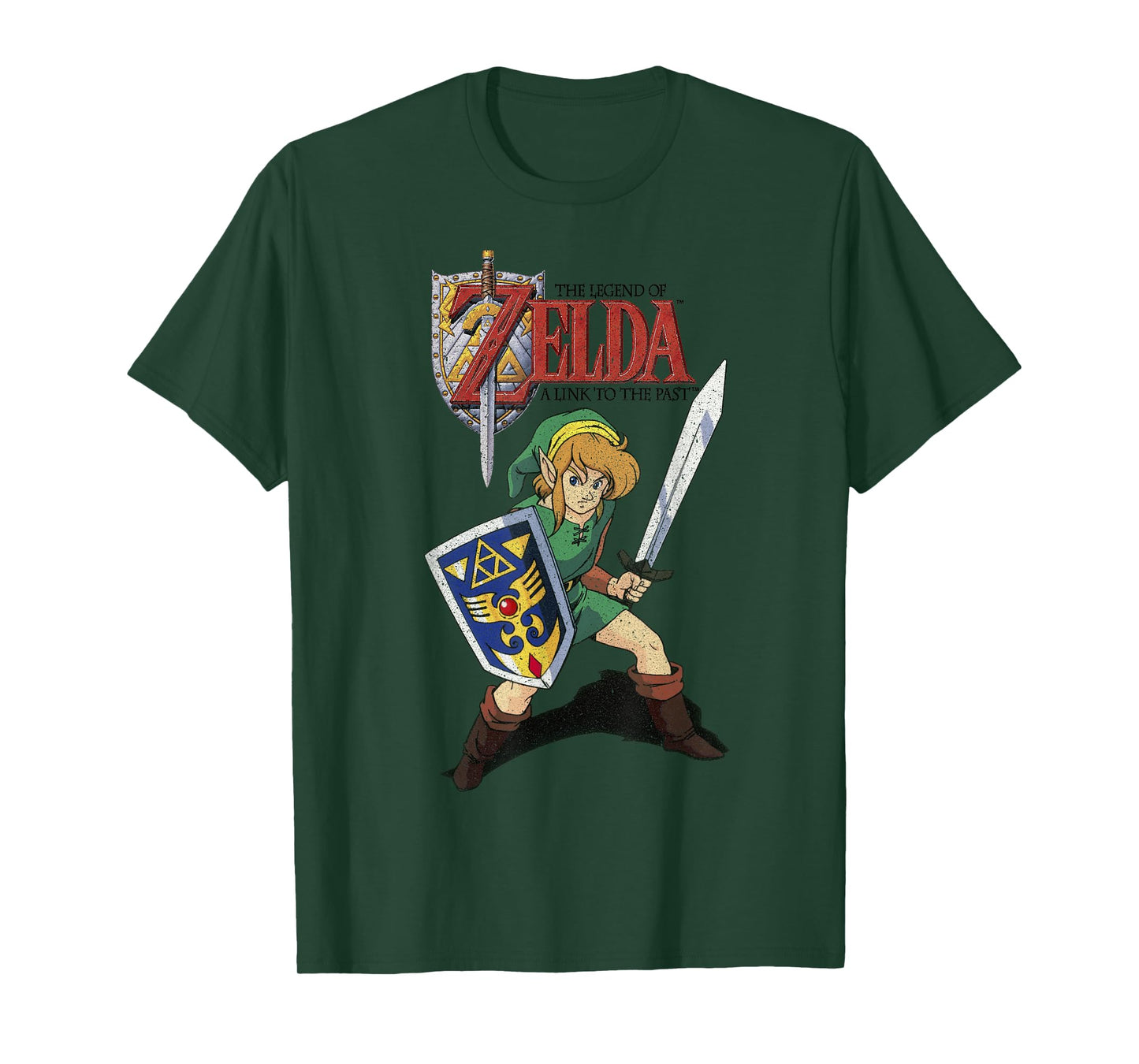 Legend of Zelda Grey Cartoon Art T-Shirt - Crew Neck, Classic Fit, Short Sleeve
