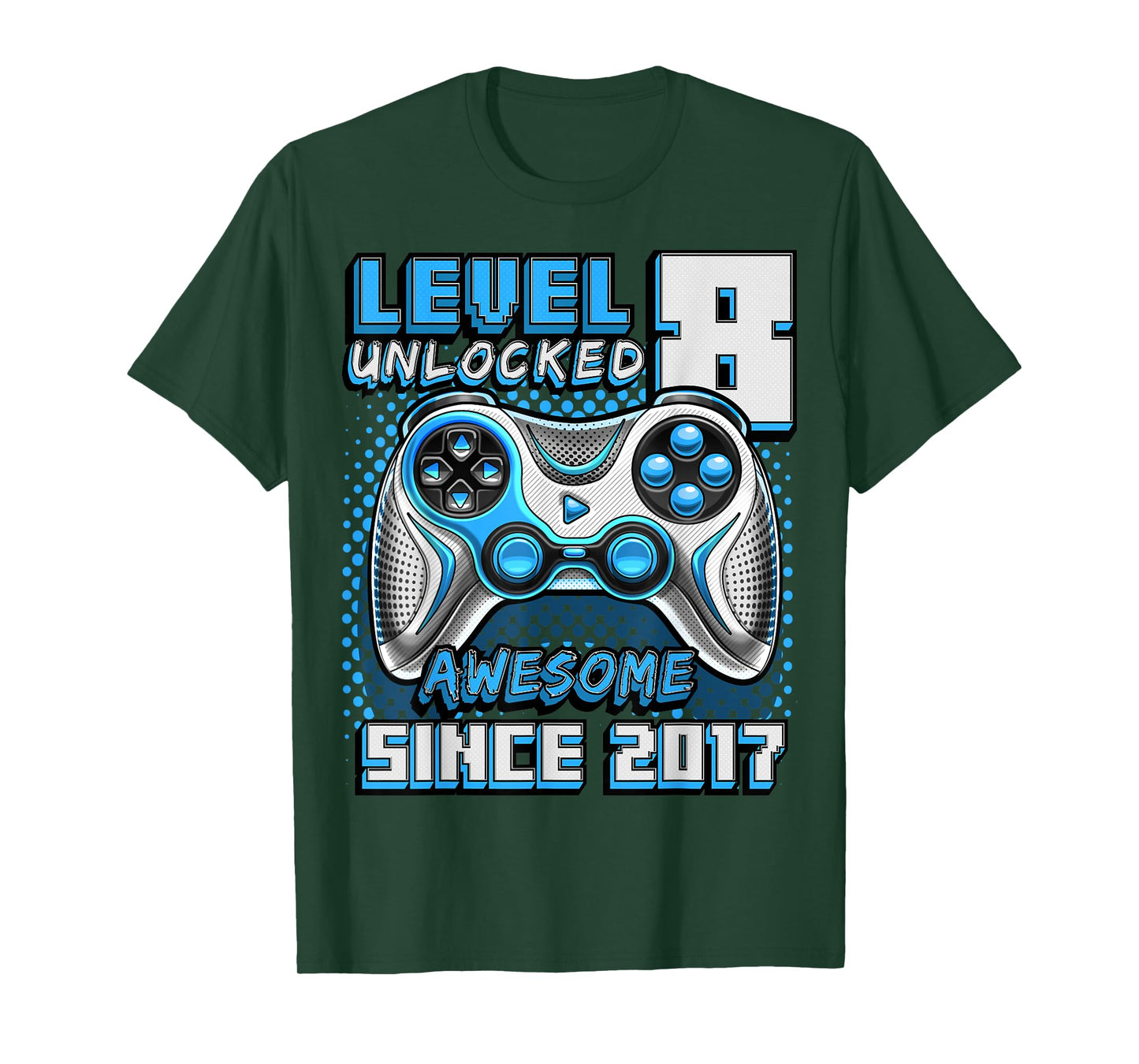 8th Birthday Boy Level 8 Gamer 8 Year Video Game Party T-Shirt