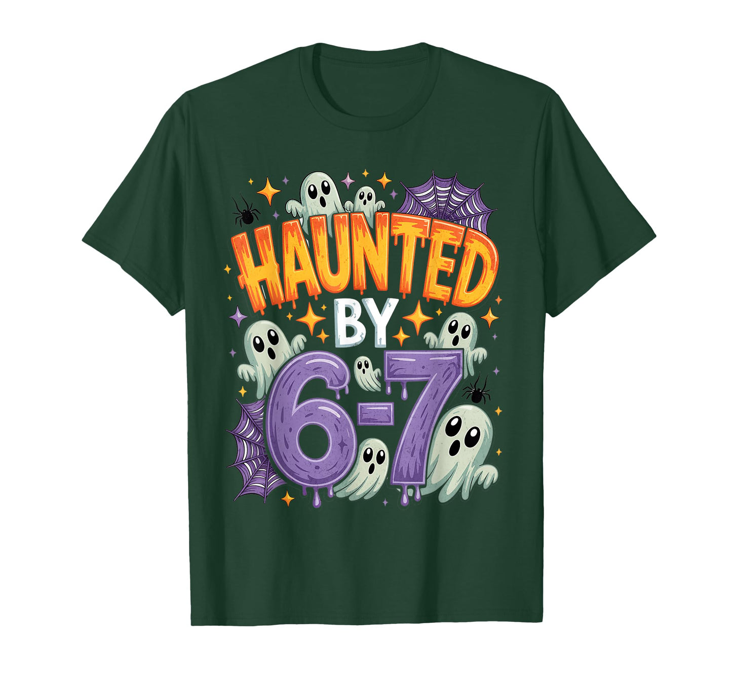 Haunted by 67 – Funny Ghost and Pumpkin Halloween Costume T-Shirt