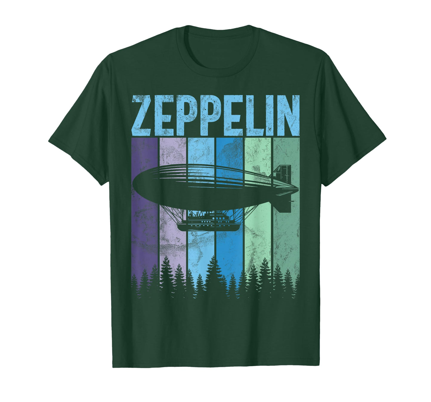 Retro Zeppelin 70s 80s Dirigible Airship Zepelin Zepplin T-Shirt