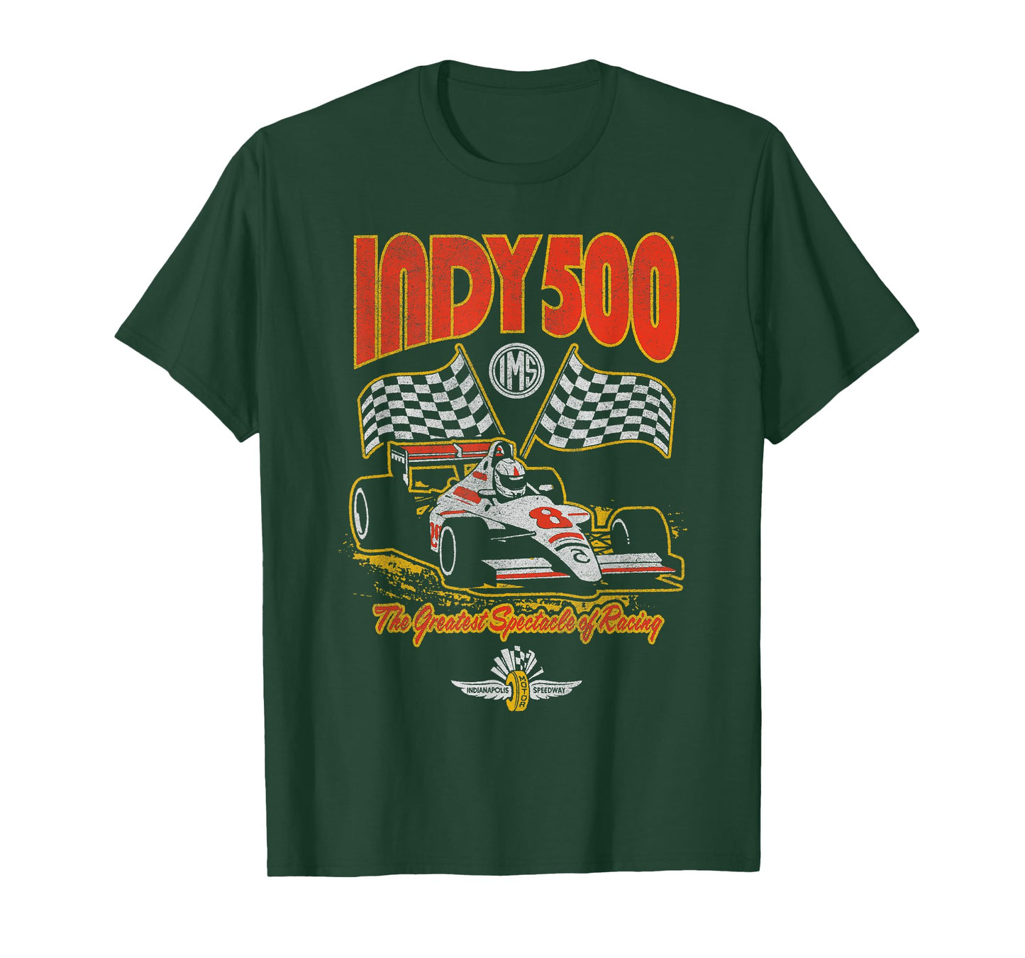 Indy 500 The Greatest Spectacle In Racing Distressed Style T-Shirt