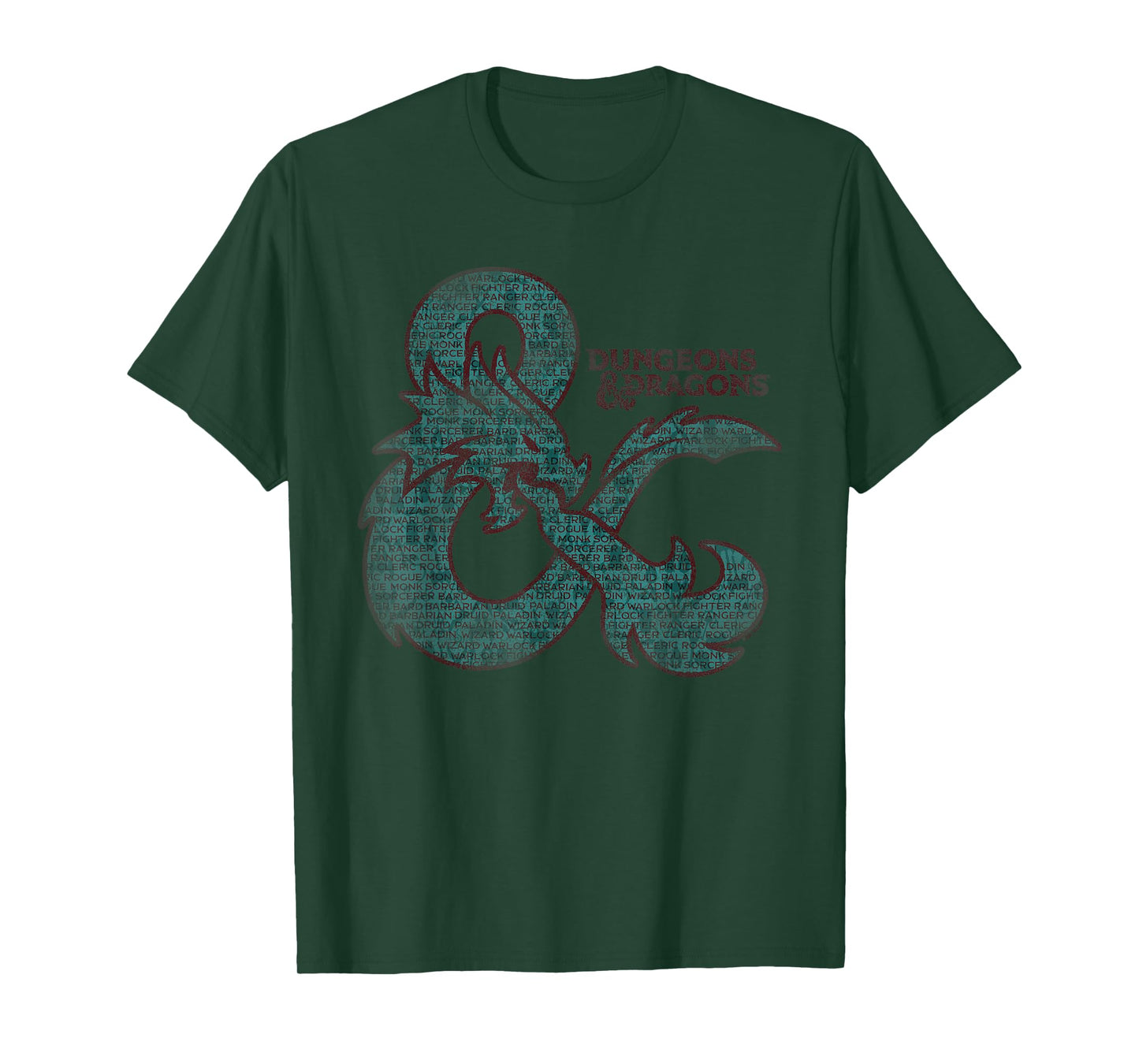 Dungeons & Dragons Classes in an Ampersand Logo T-Shirt