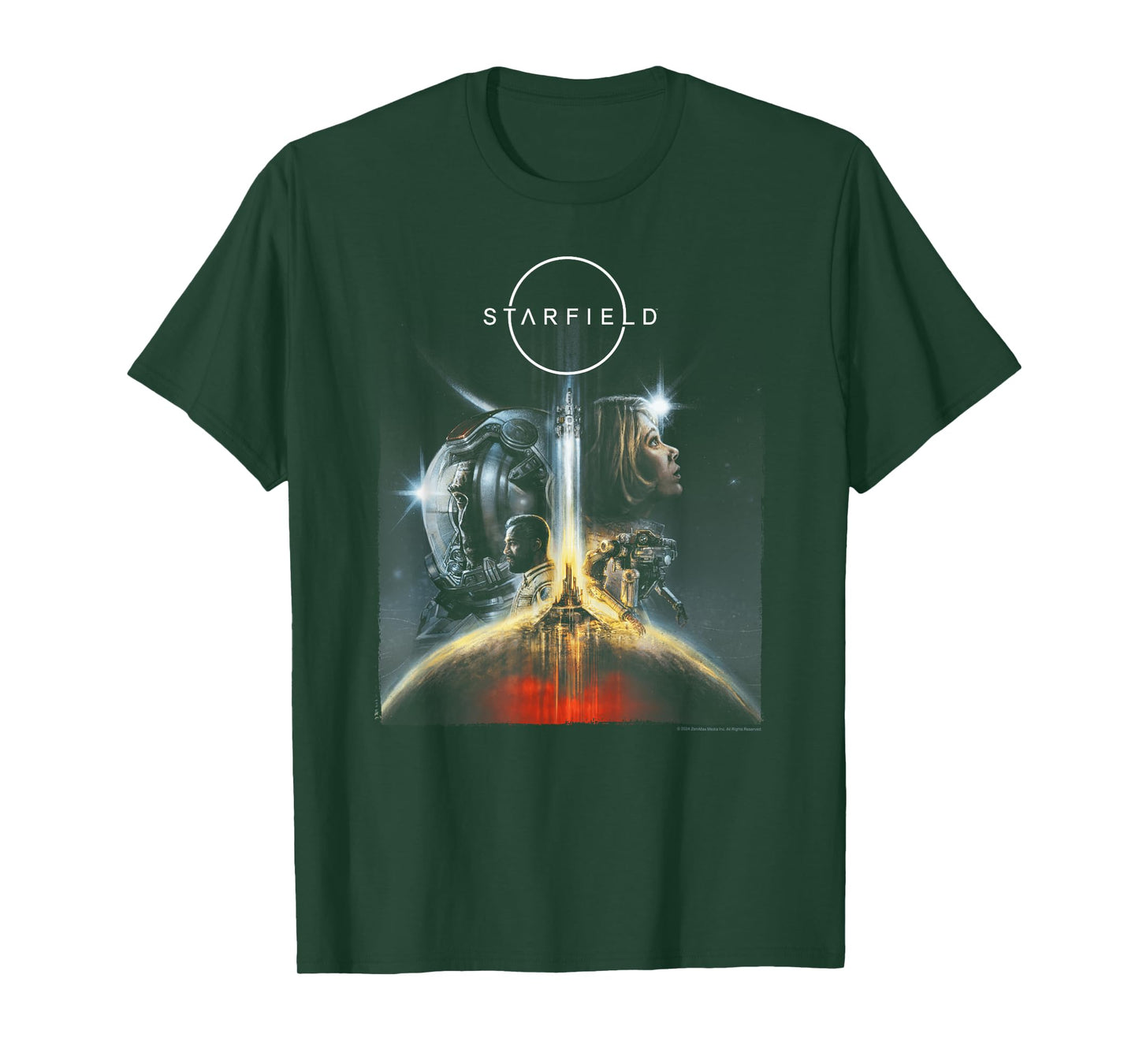 Starfield Cover Art Characters Video Game T-Shirt
