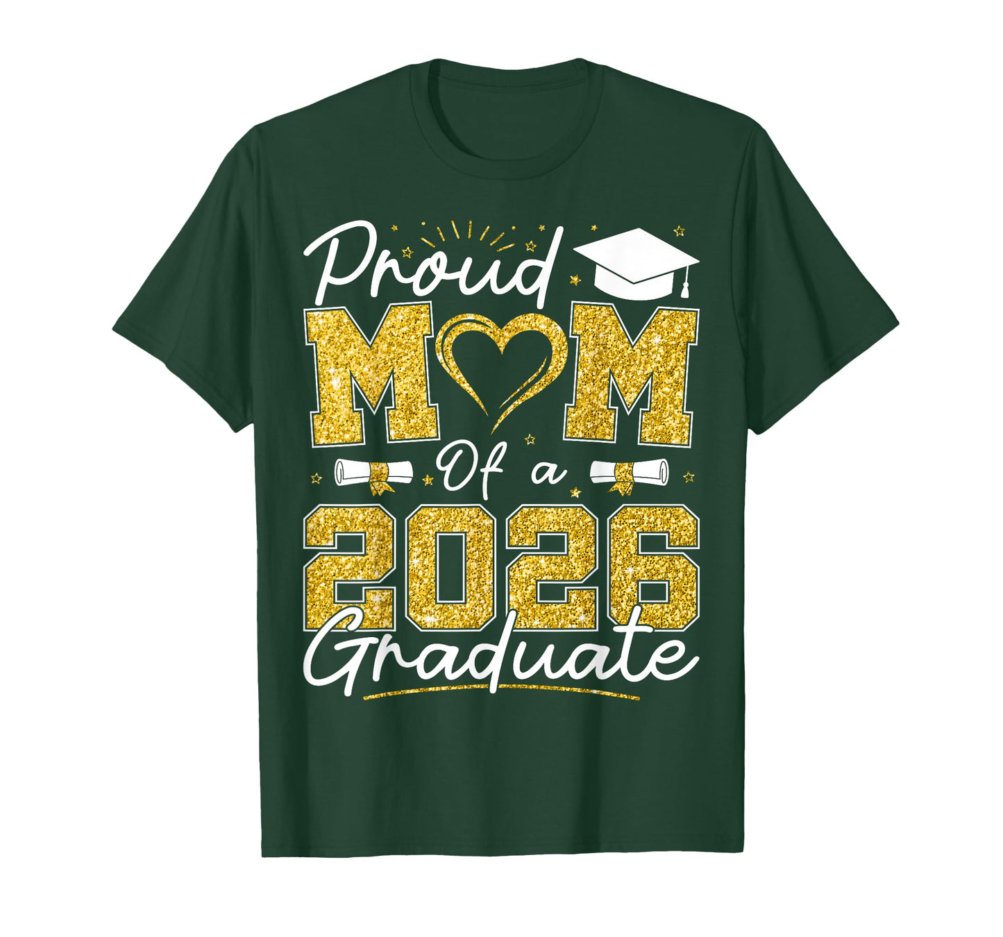 Proud Mom of A 2026 Graduate Senior 2026 Grad Family T-Shirt