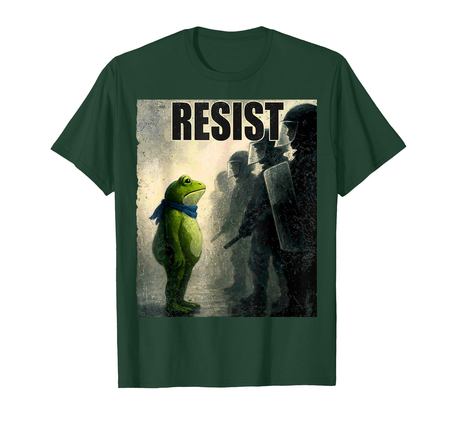 Portland 2025 Resist Portland Frog Protest Art for Men Women T-Shirt