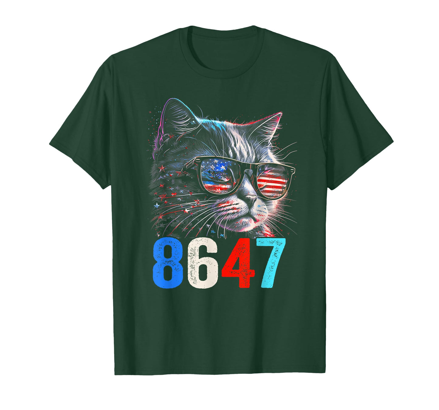 8647 retro 86 47 Cat Lovers T-Shirt for Men Women