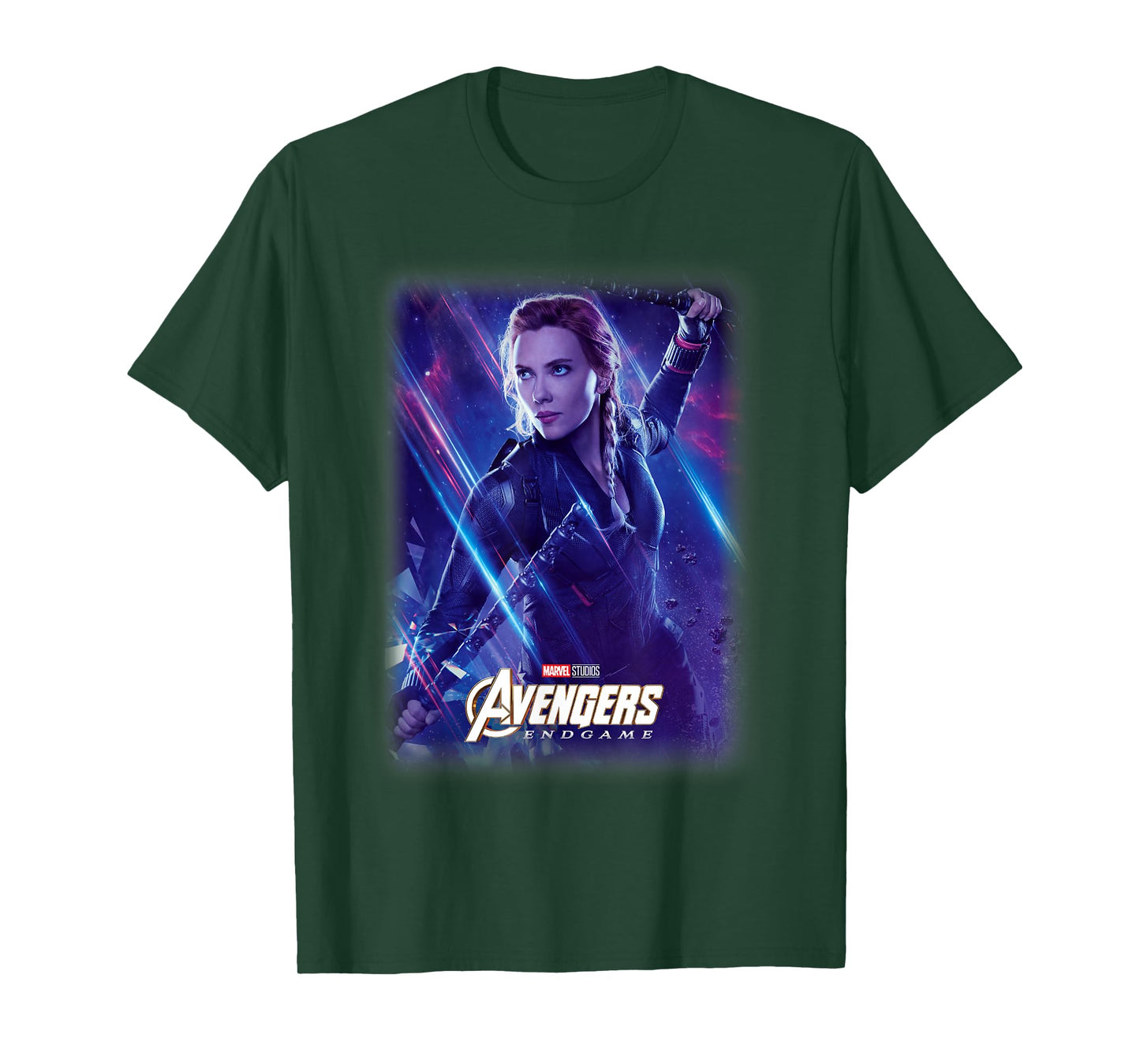 Marvel Avengers Endgame Black Widow Galactic Poster T-Shirt
