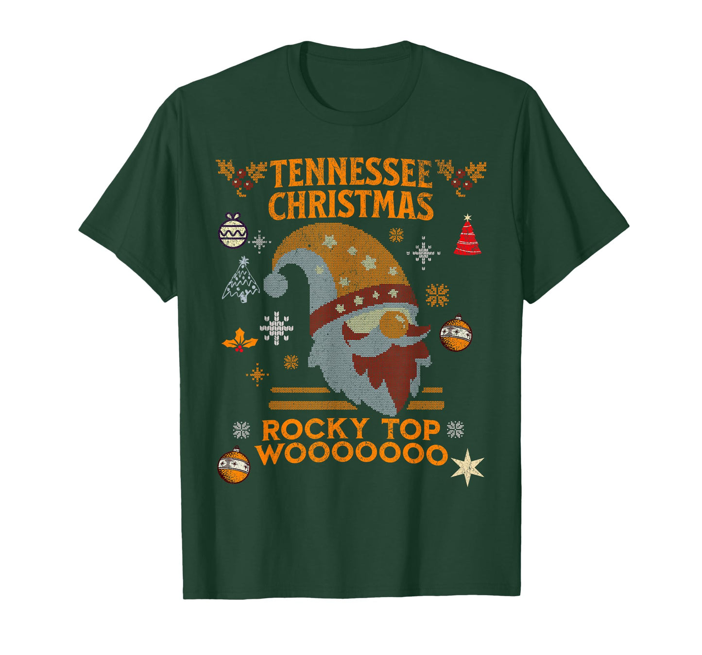 Vintage Tennessee Ugly Christmas Sweater Orange XMAS T-Shirt