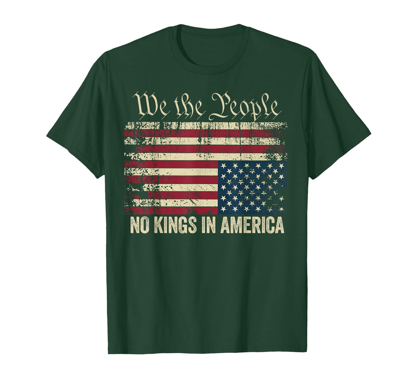 We The People No Kings in America October 18 Protest US Flag T-Shirt