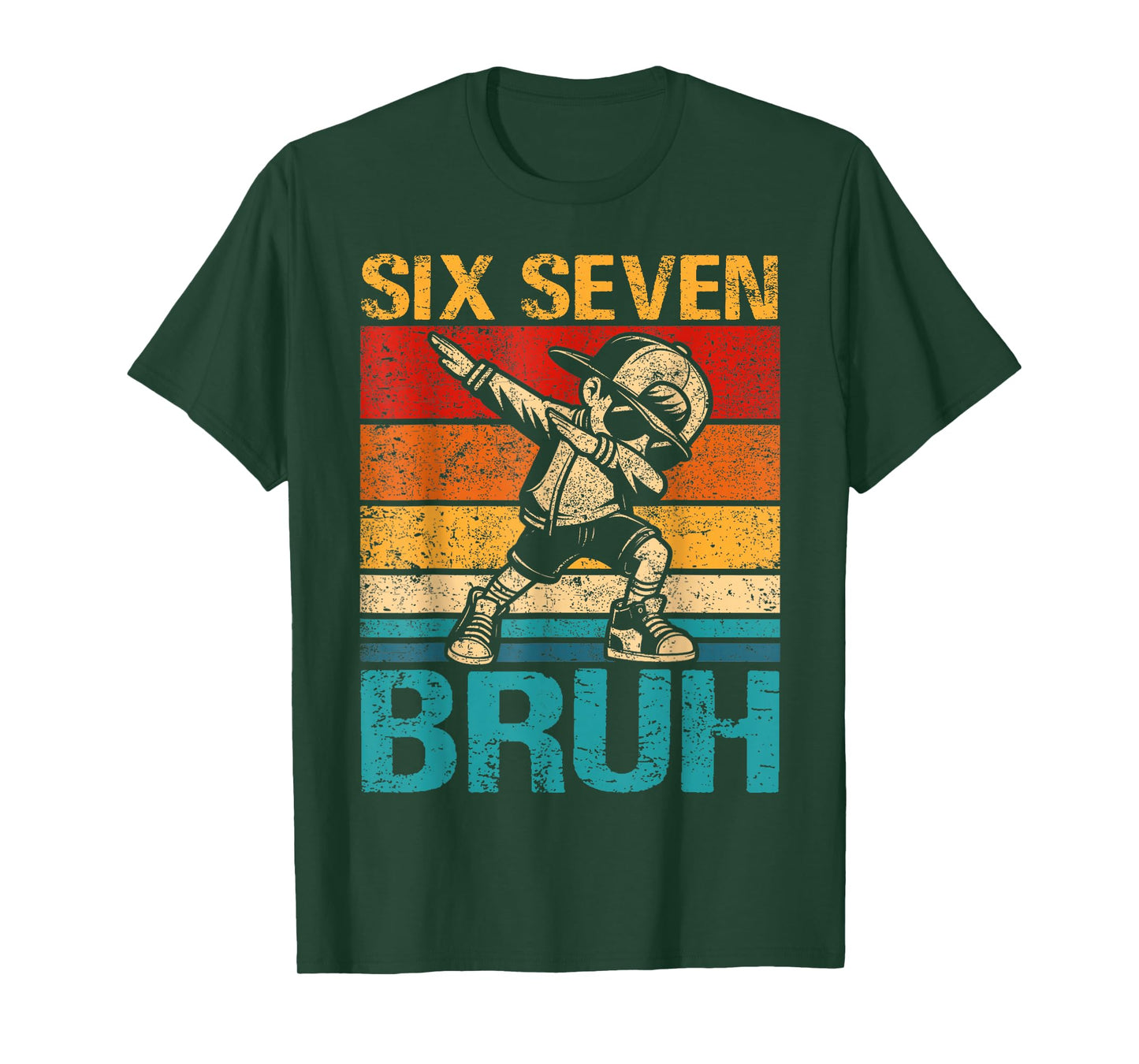 Six Seven 6 7 Teacher Bruh Dabbing Shirt That Says 67 Stuff T-Shirt