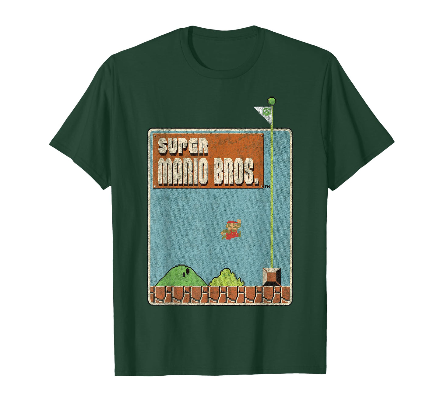 Nintendo Super Mario Bros Game Screen Shot Graphic T-Shirt T-Shirt