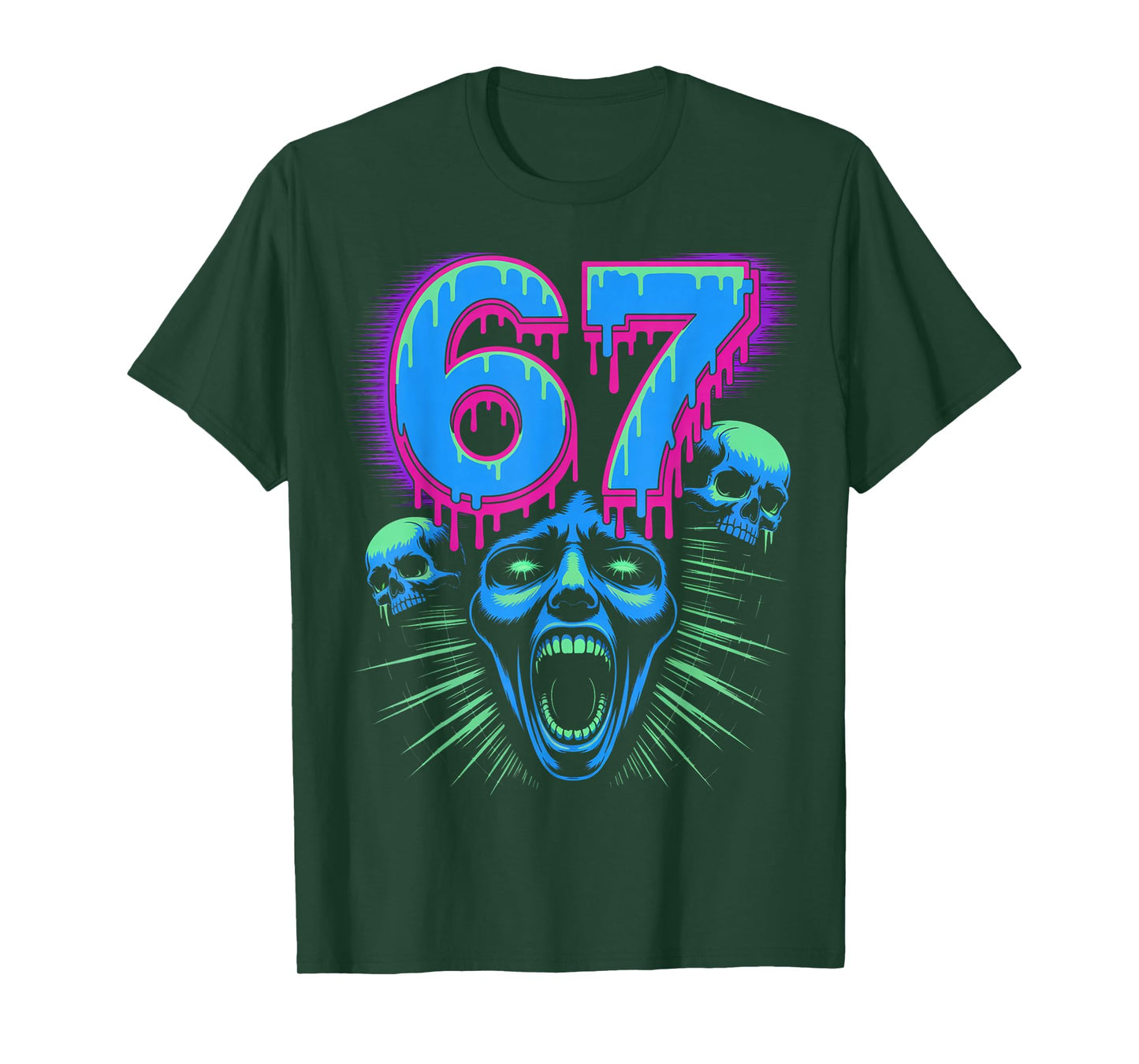 67 Halloween SCP Horror Face Scary Costume Shirt Horror 6 7 T-Shirt