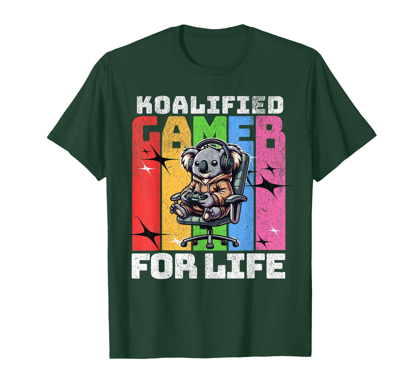 Koalified Gamer Koala Video Game Pun For Boys Kids Men T-Shirt