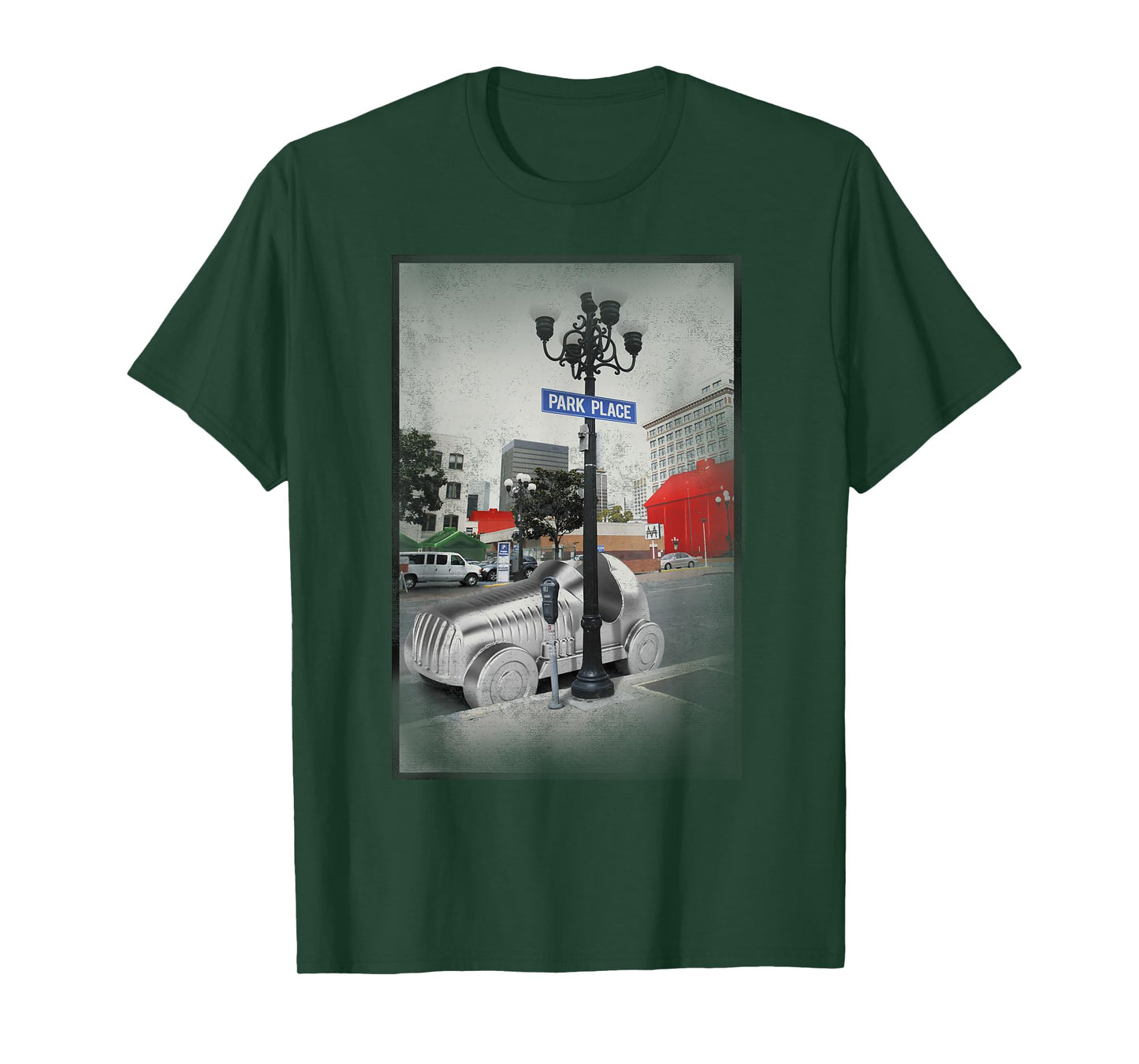 Monopoly Game Piece Car Park Place Vintage Picture Poster T-Shirt