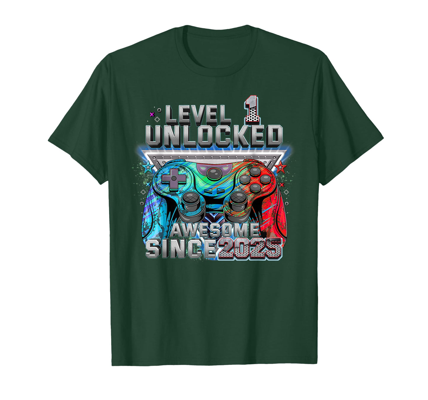 Level 1 Unlocked Gamer Gifts 1st Birthday Gaming Boys Kids T-Shirt