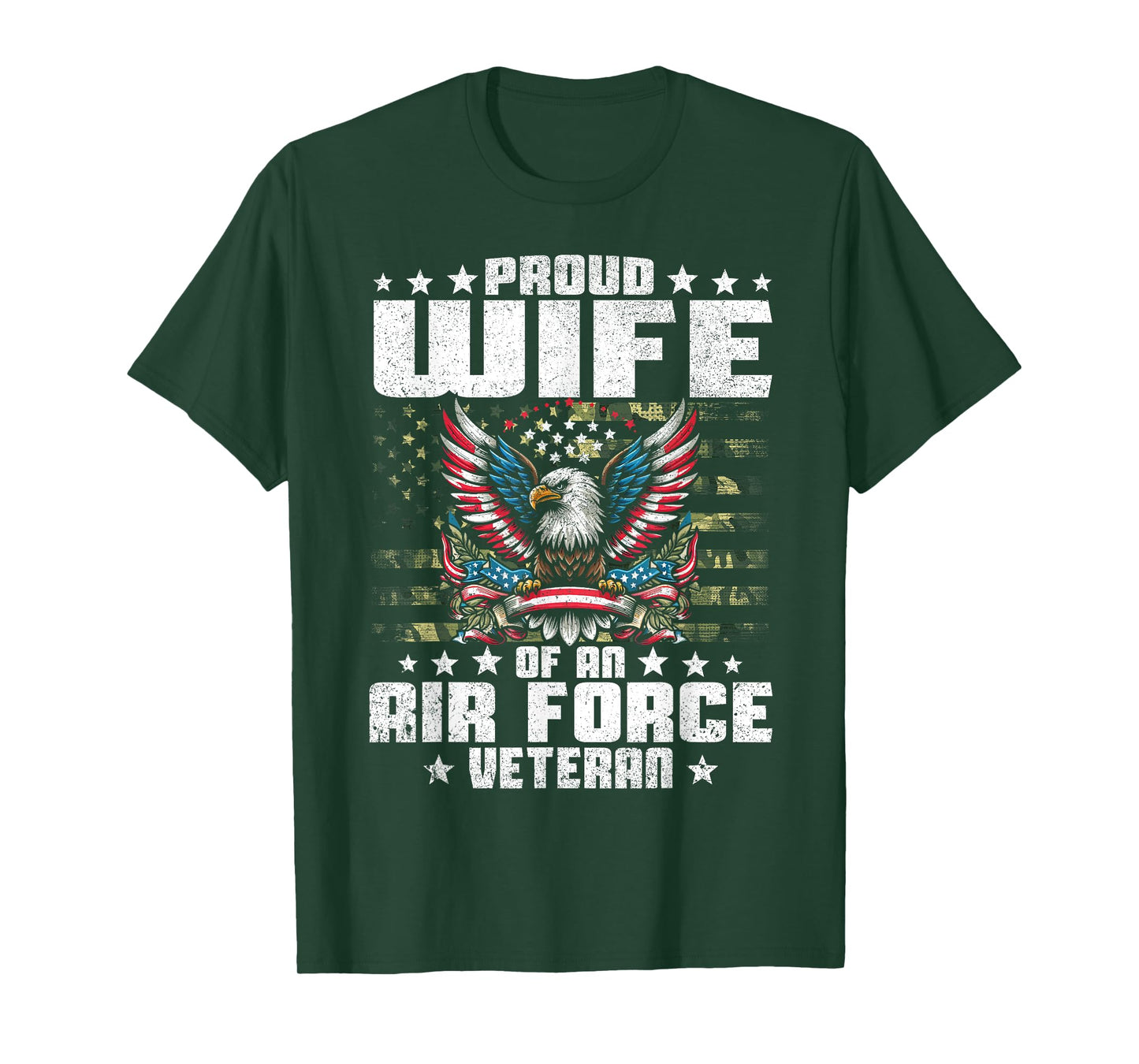 Proud Wife Of An Air Force Veteran Military Vet's Spouse T-Shirt