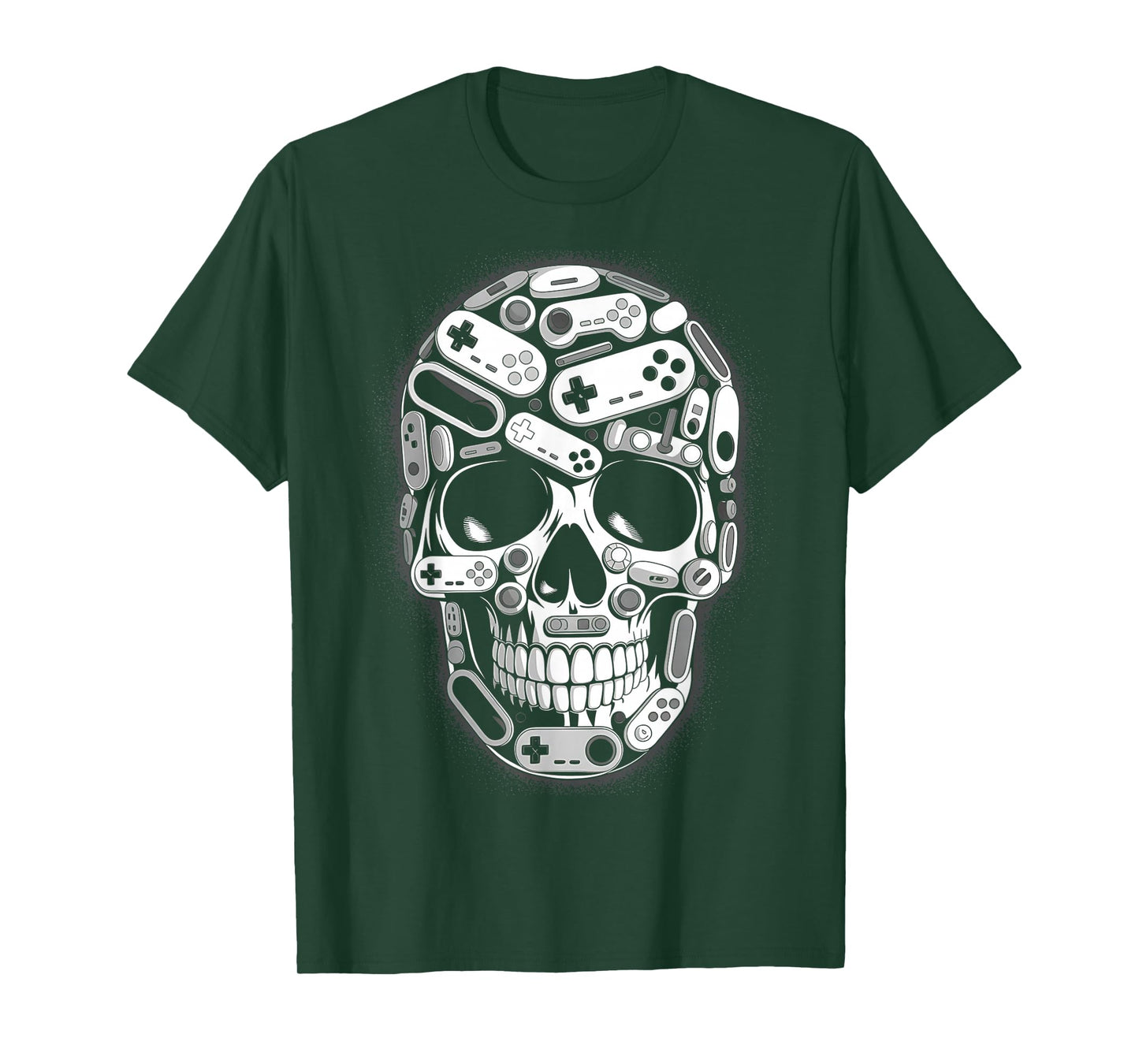 Halloween Skeleton Skull Gamer Boys Men Controller Gaming T-Shirt