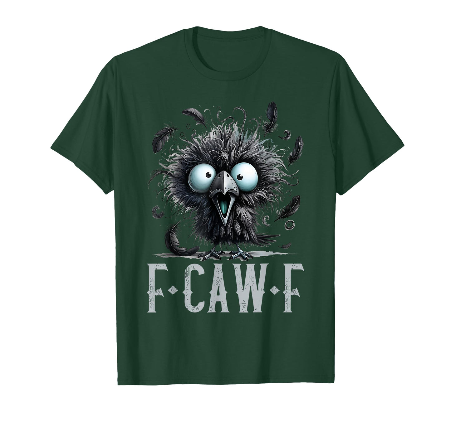 Women F-Caw-F Black Crow Black Bird Funny Halloween T-Shirt