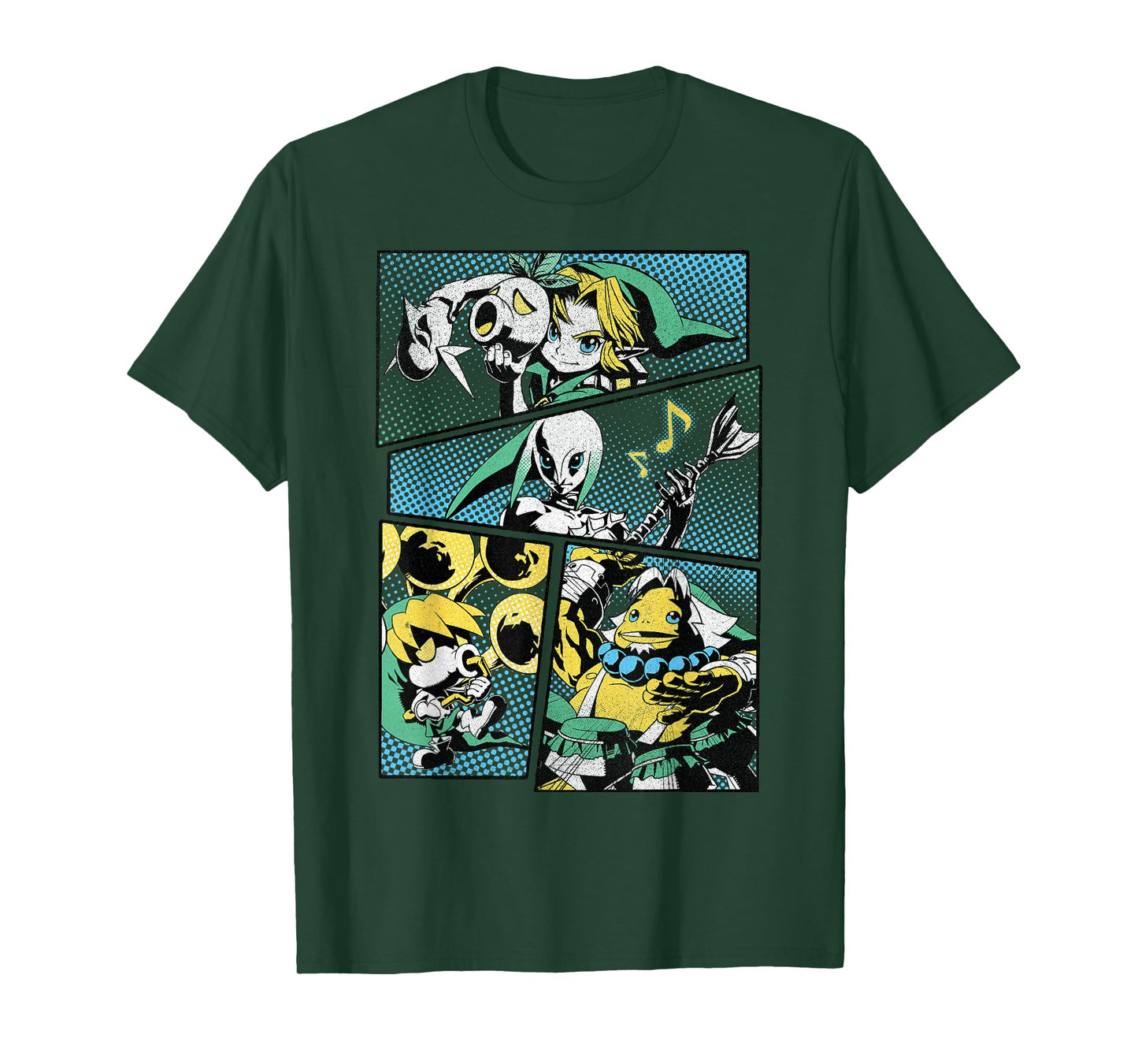 The Legend of Zelda: Majora's Mask Manga Link Hyrule Panels T-Shirt