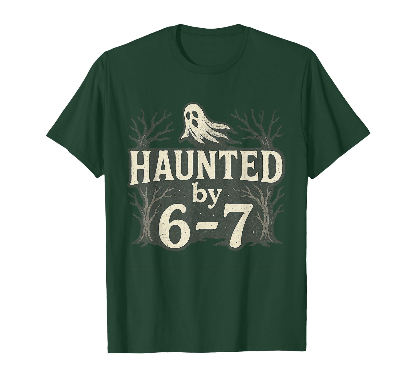 67 Meme Halloween Haunted Ghost - Six Seven Gen Alpha Z T-Shirt