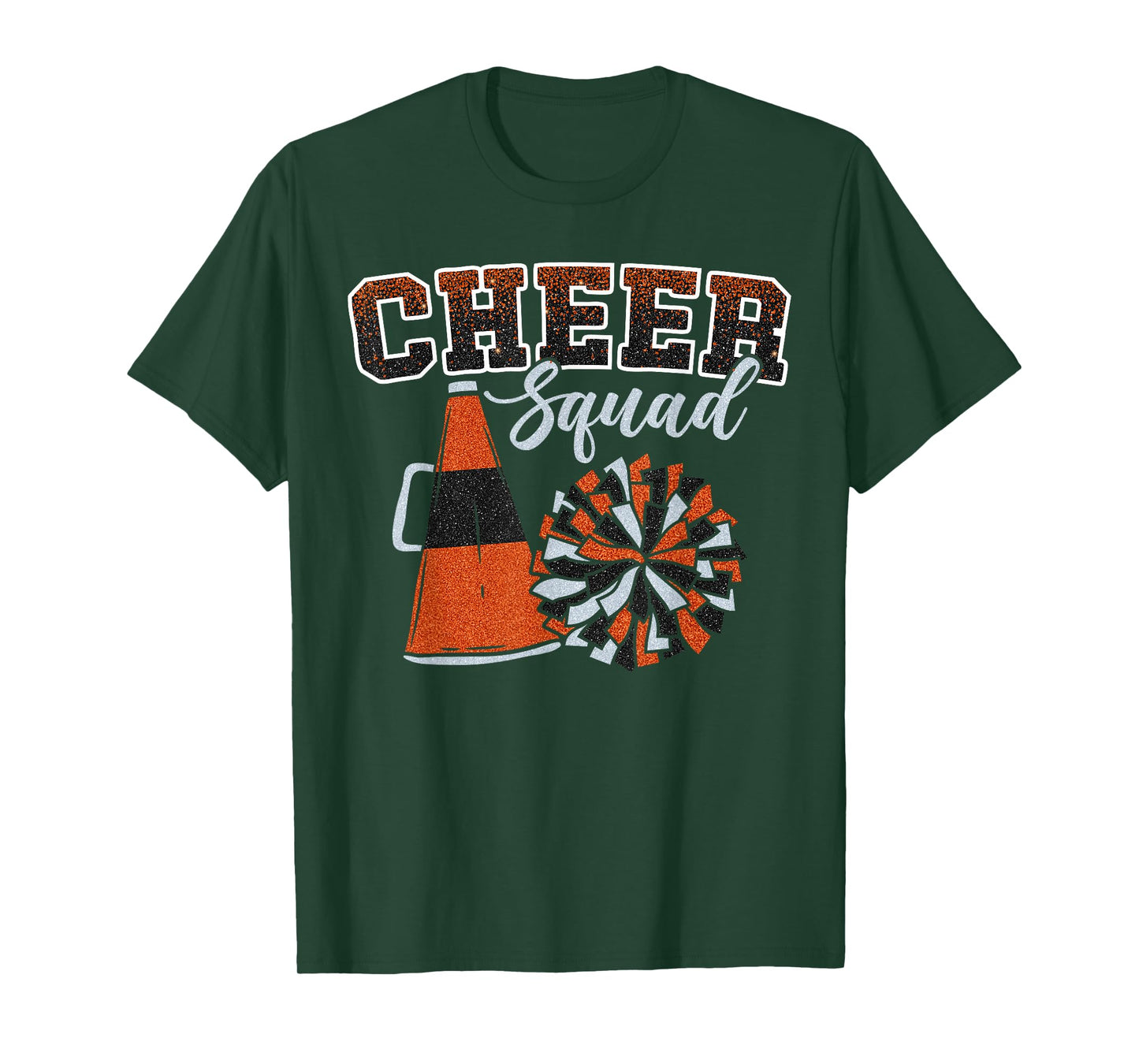 Cheer Squad Funny Cheerleader Cheerleading Orange Women Girl T-Shirt