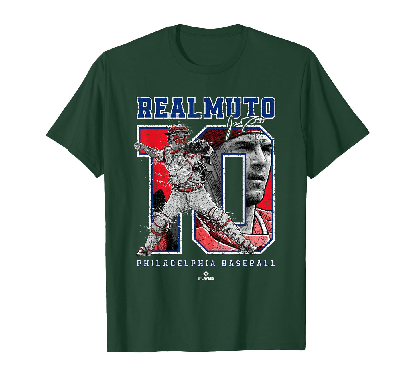 Number and Portrait JT Realmuto Philadelphia MLBPA T-Shirt