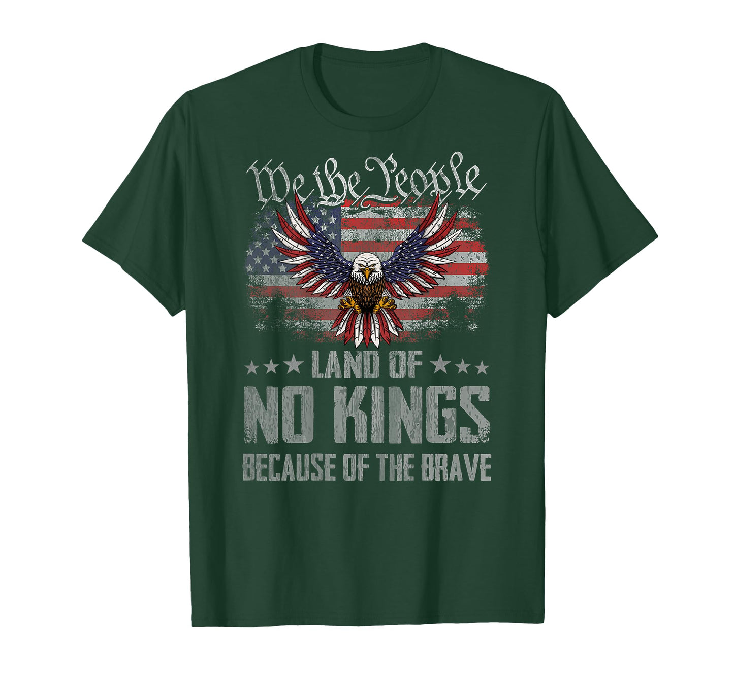 No Kings Shirt America Vintage Flag No Kings Day T-Shirt