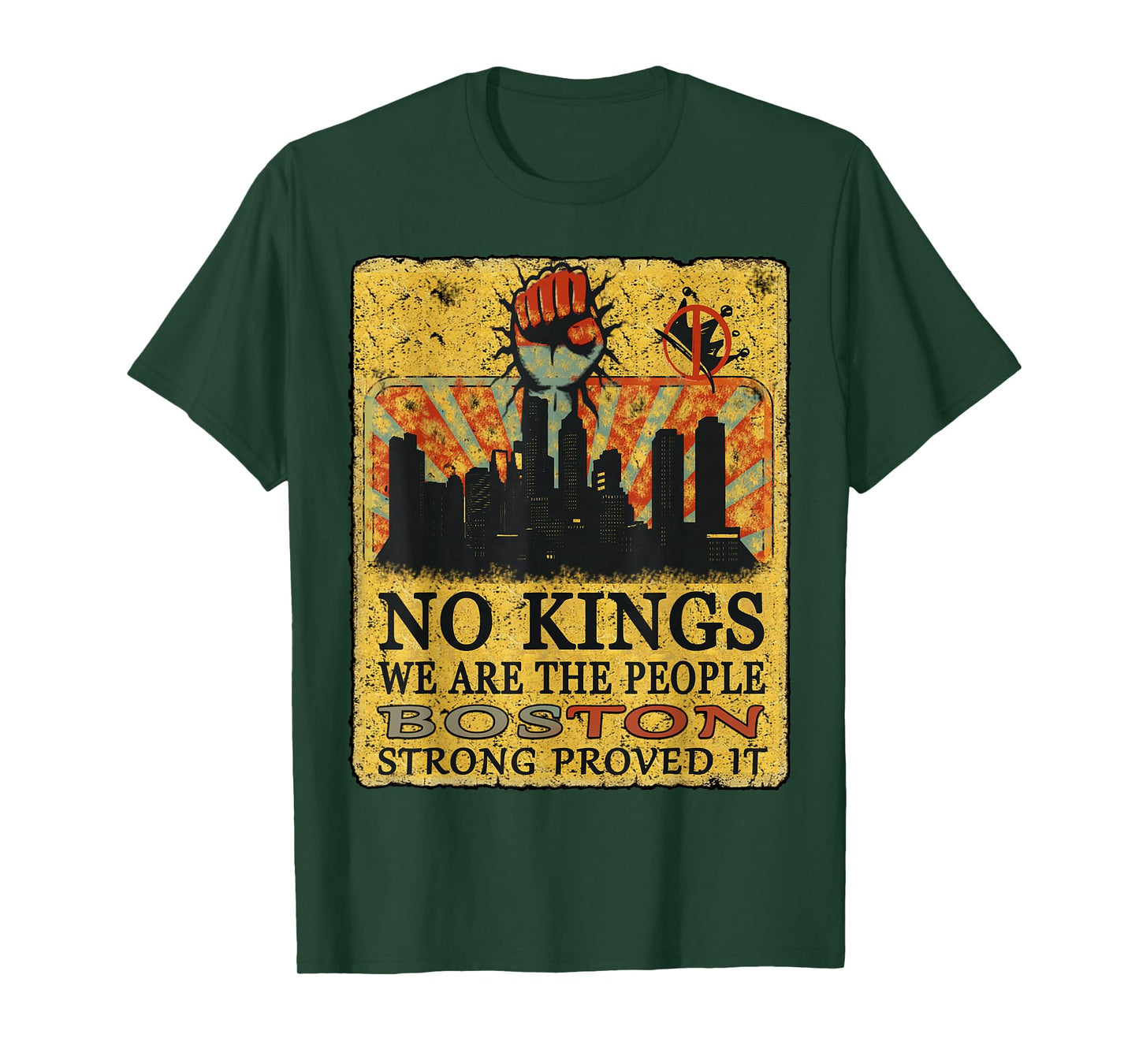 No Kings Boston Strong Energy tee Vintage We The People T-Shirt