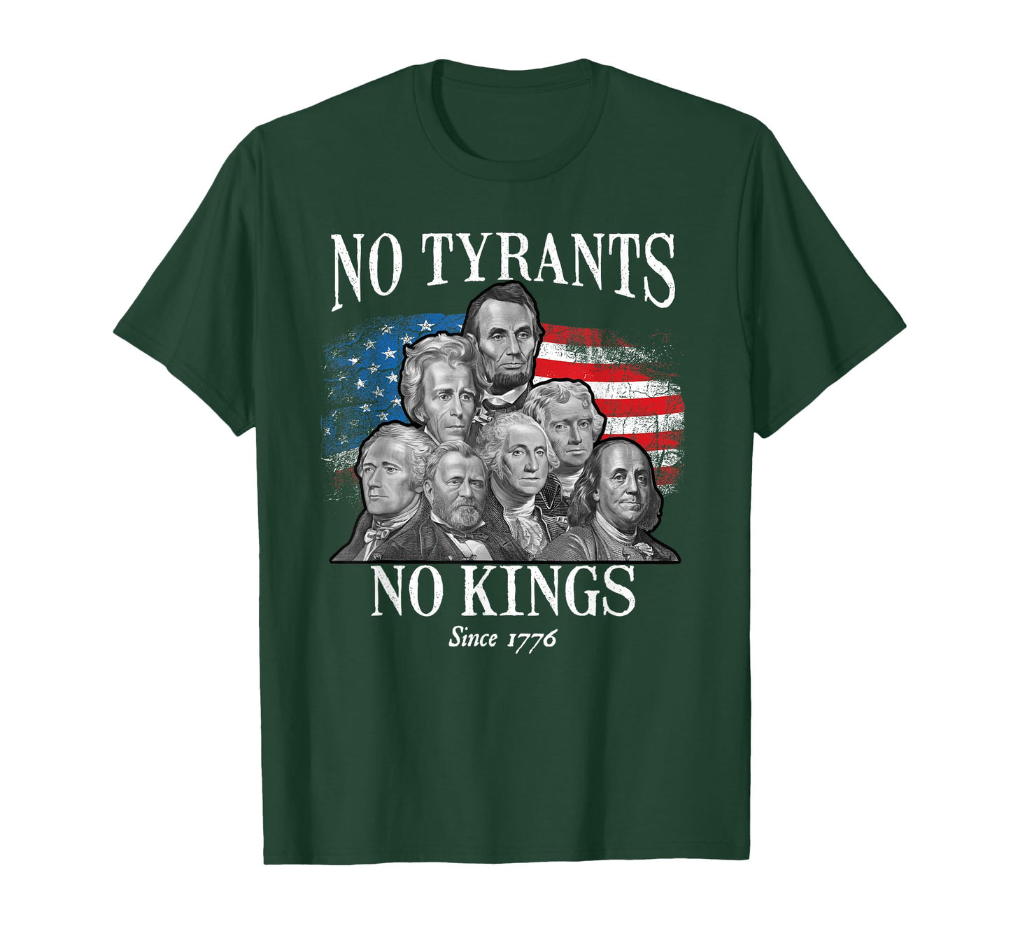 No Tyrants No Kings Since 1776 Patriotic USA T-Shirt