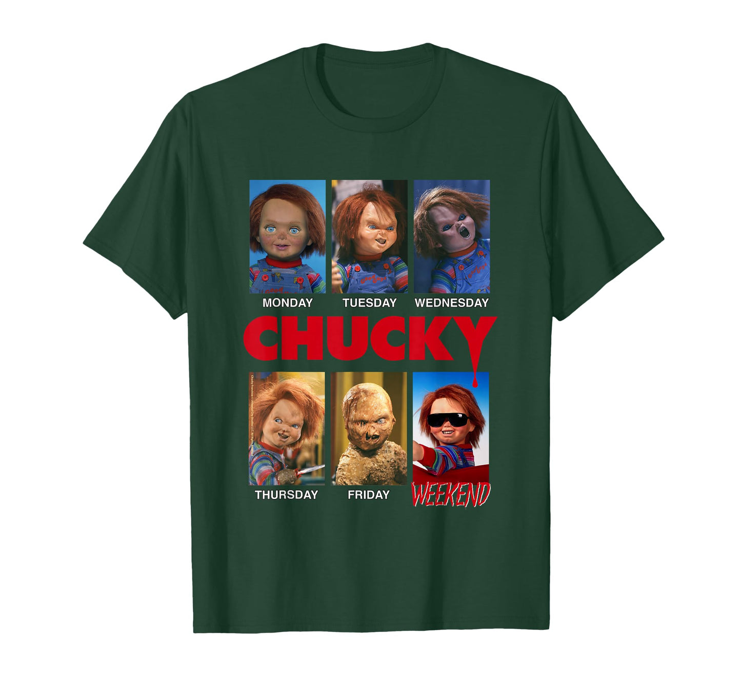 Chucky Days of The Week Moods T-Shirt